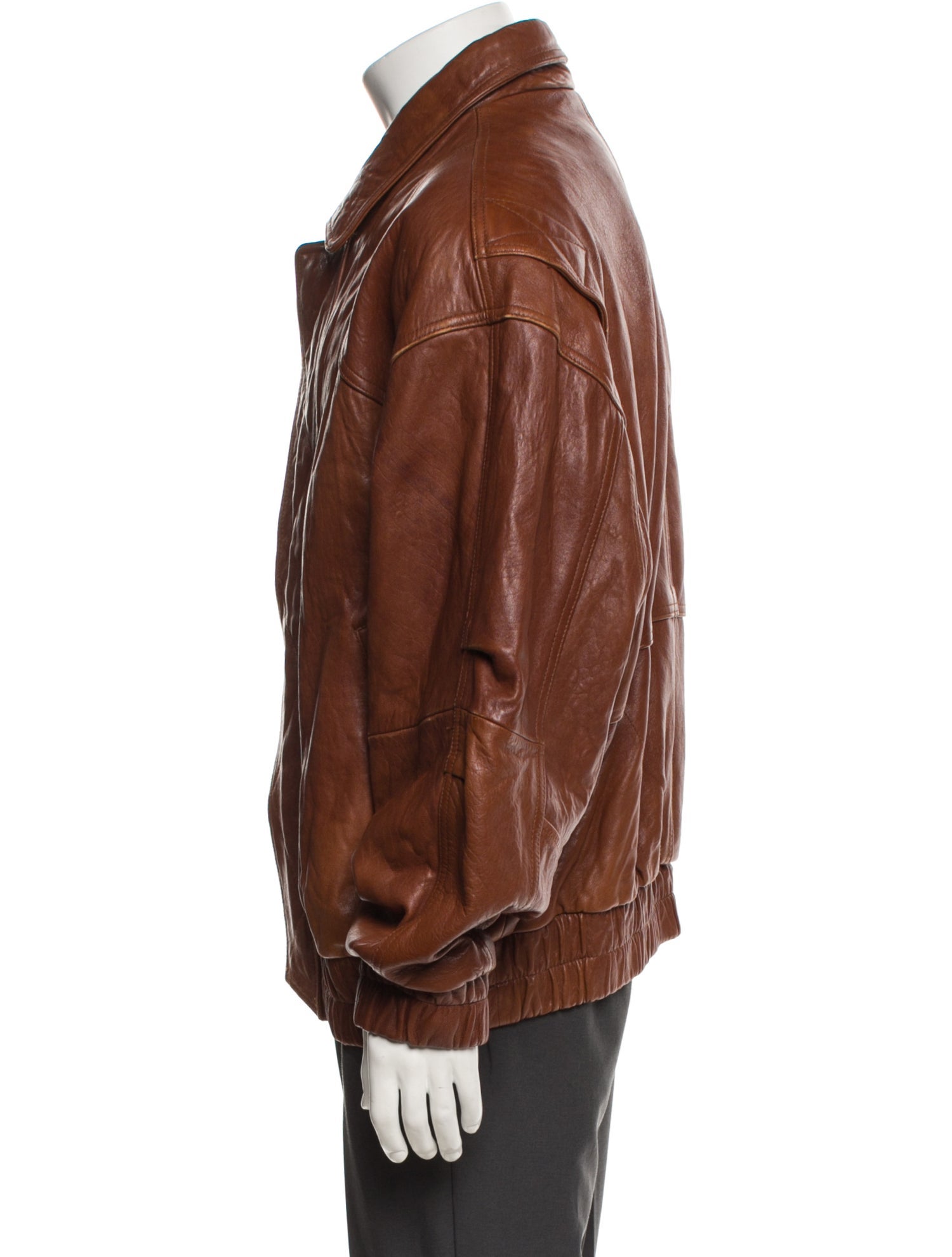Andrew Marc Leather Bomber Jacket