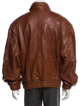 Andrew Marc Leather Bomber Jacket