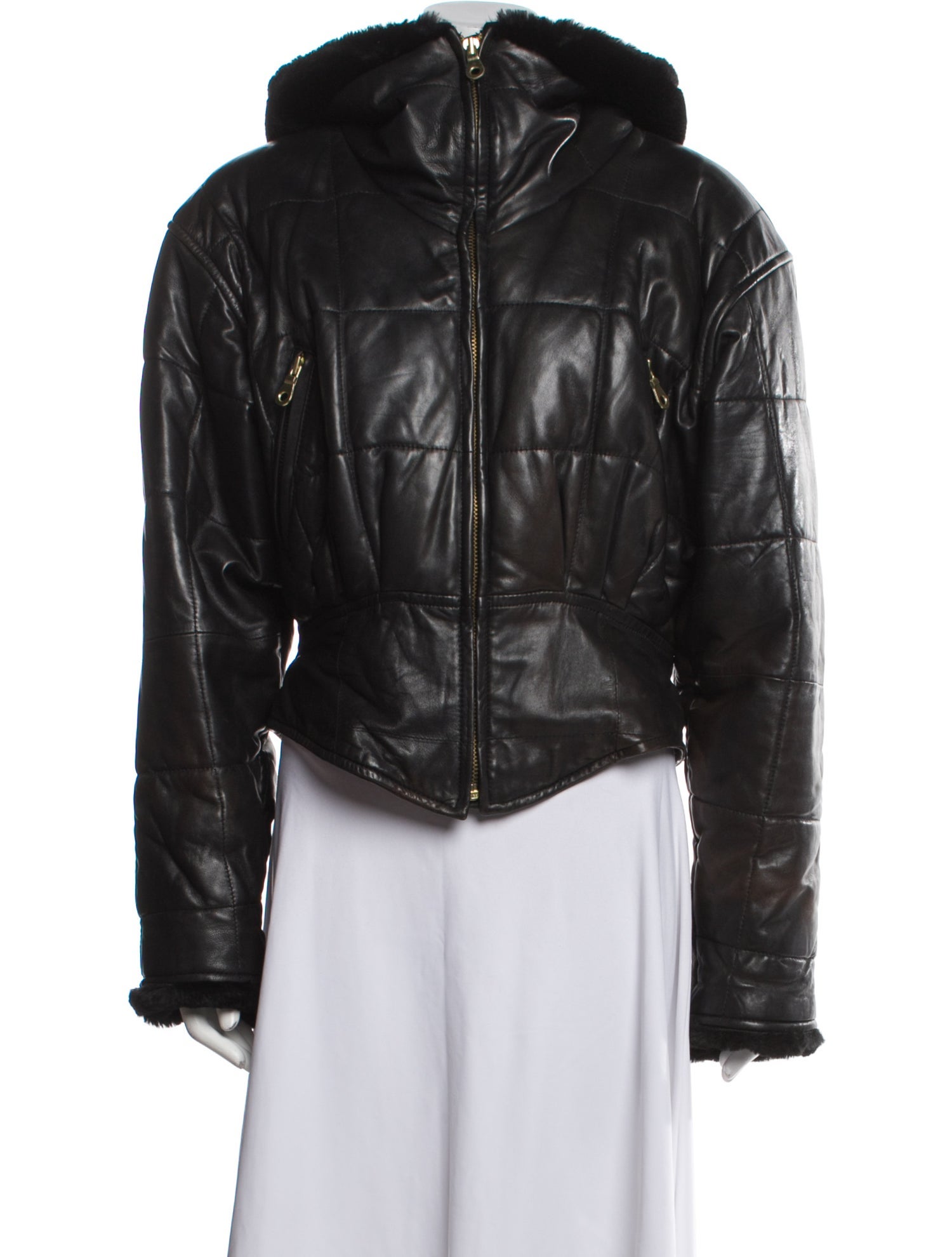 Andrew Marc Leather Parka