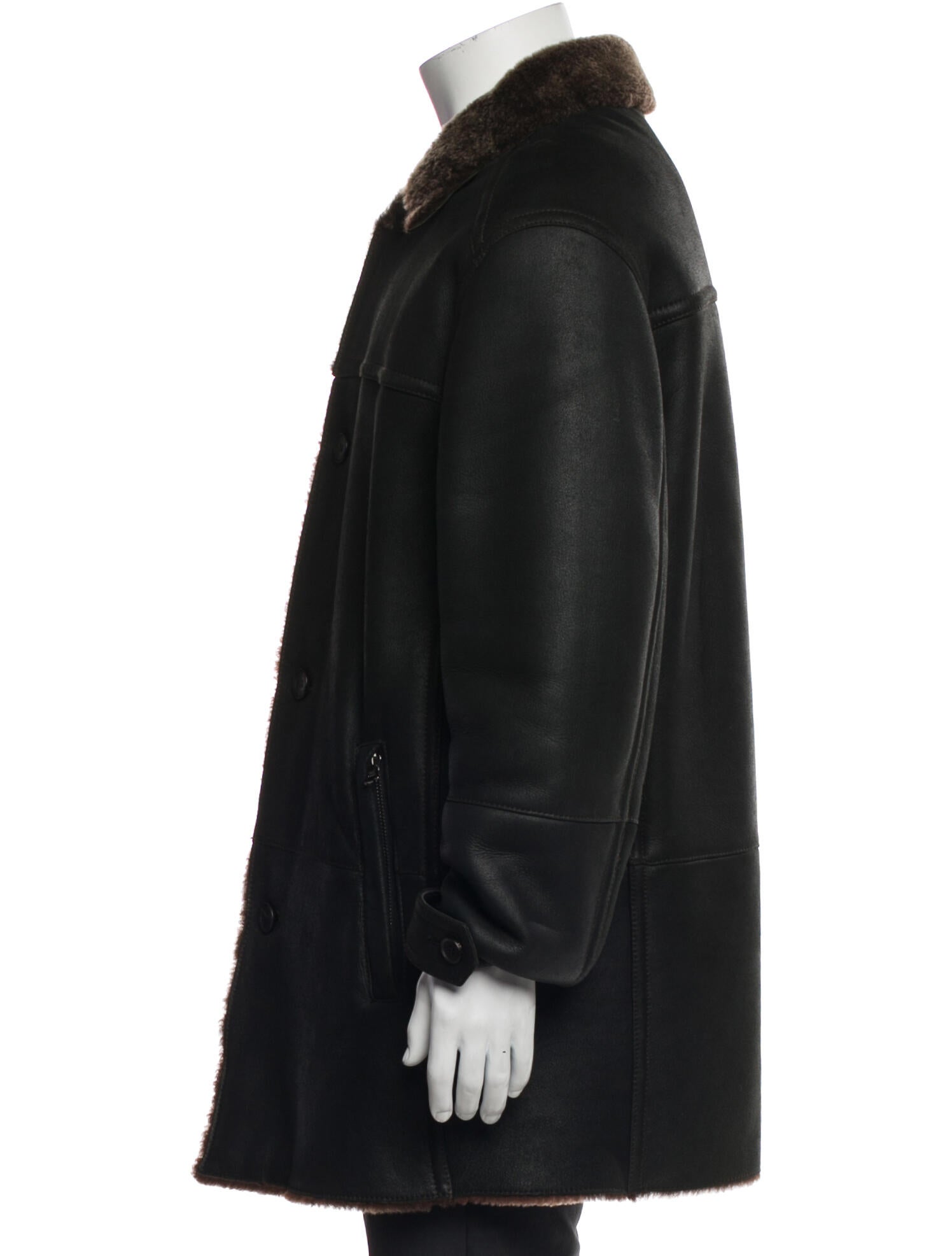 Andrew Marc Leather Overcoat