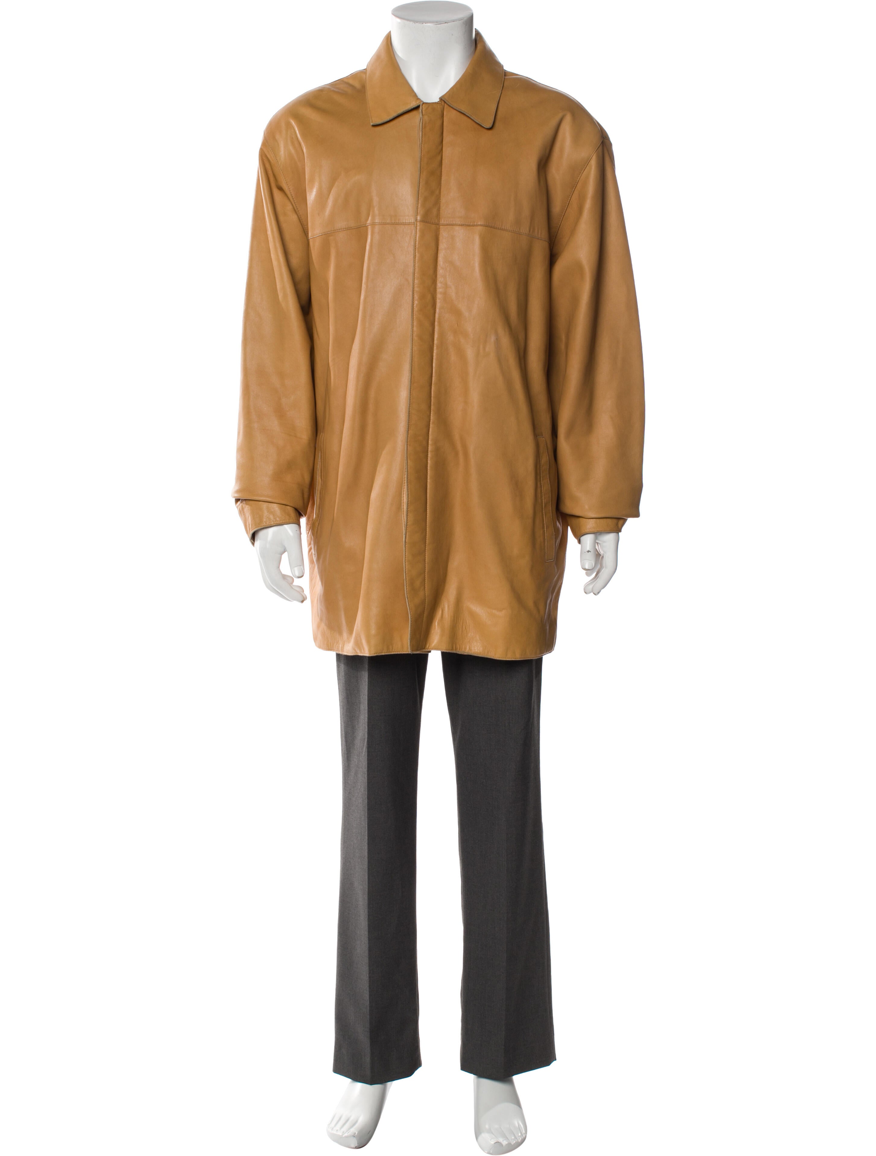 Andrew Marc Leather Overcoat