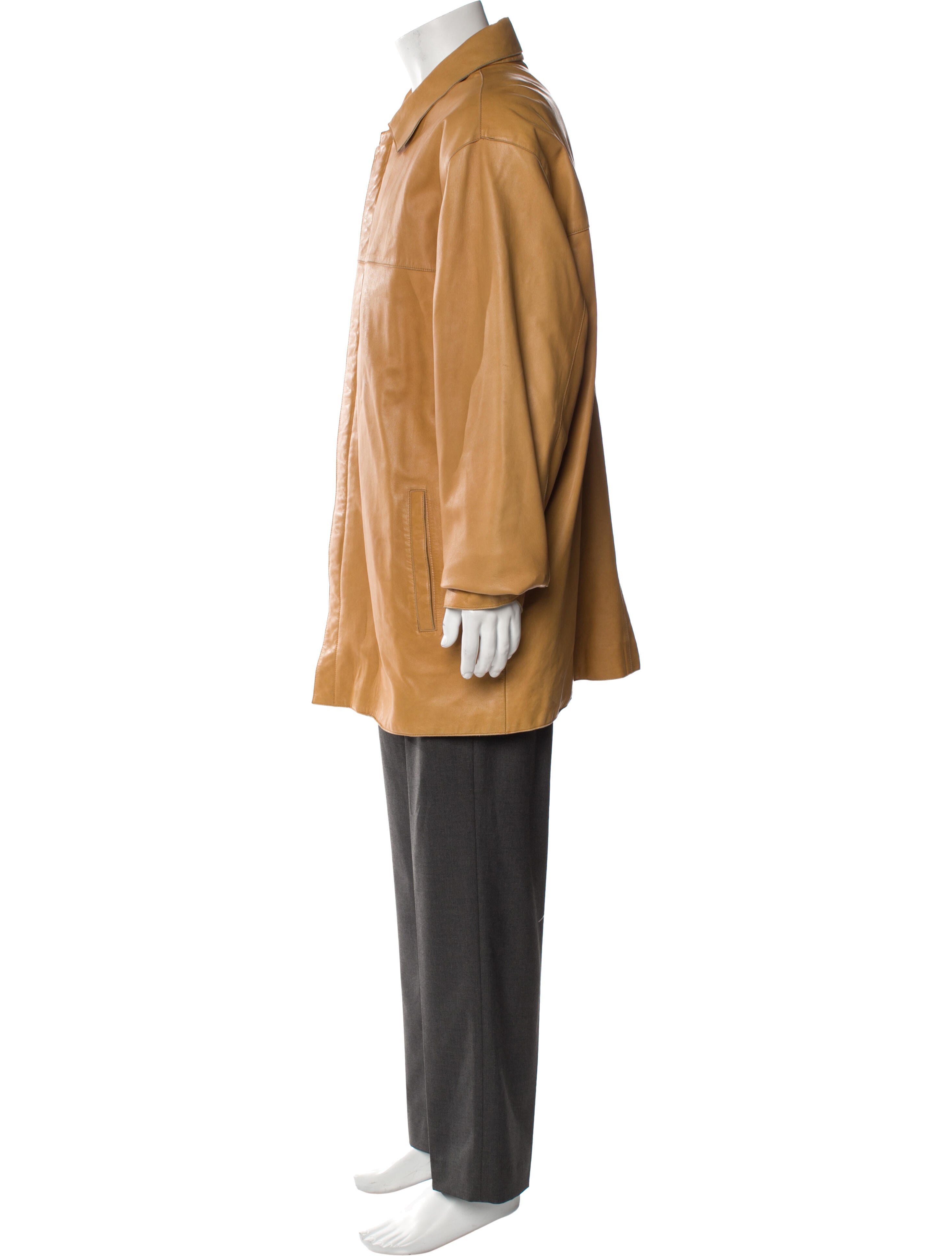 Andrew Marc Leather Overcoat