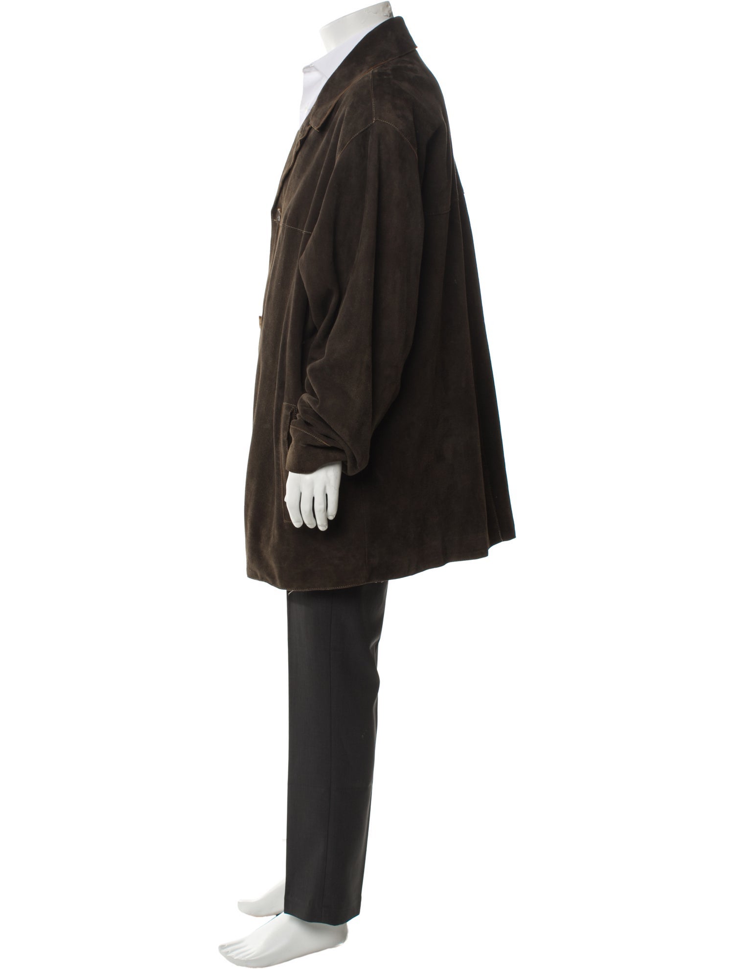 Andrew Marc Leather Overcoat