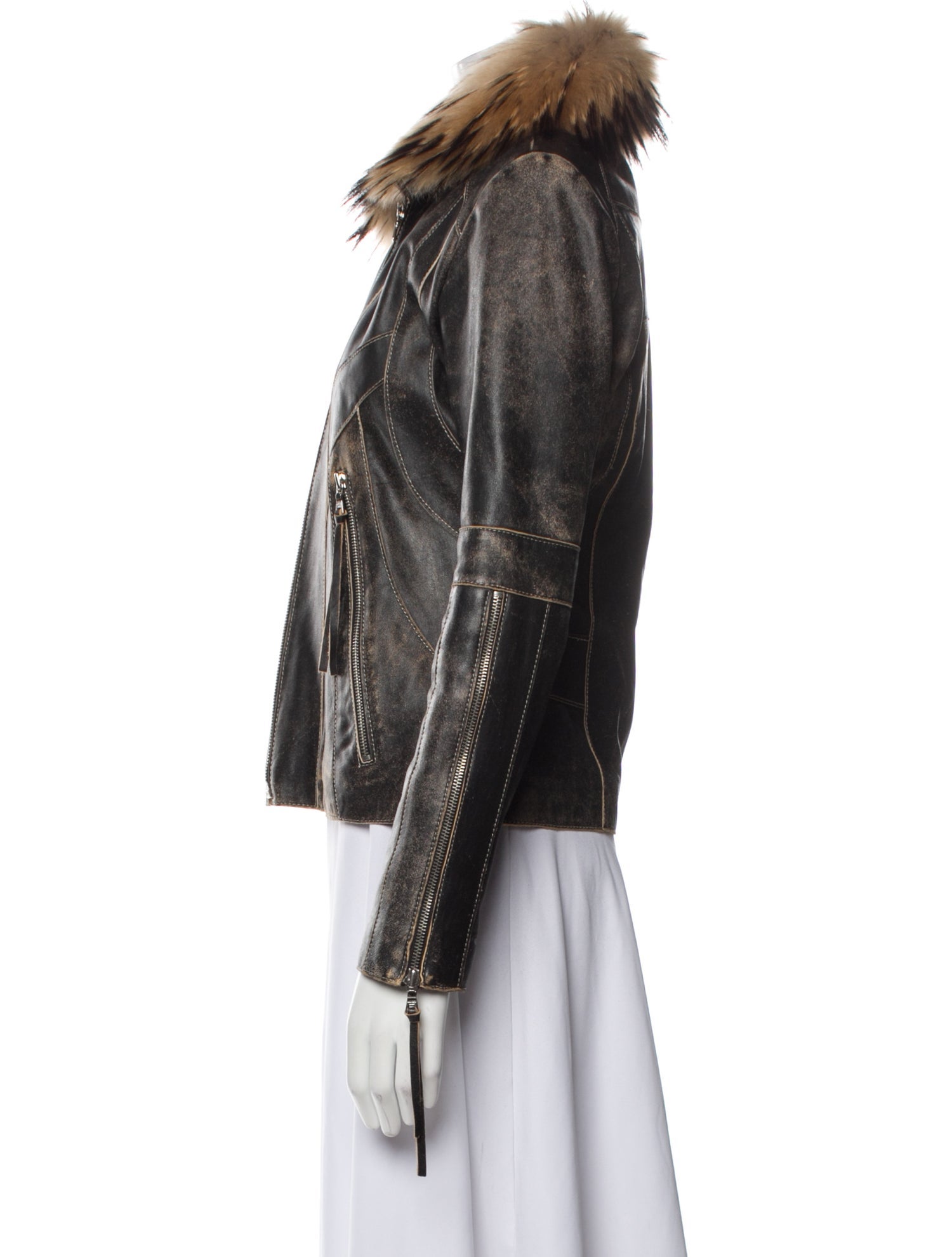 Andrew Marc Leather Fur Jacket
