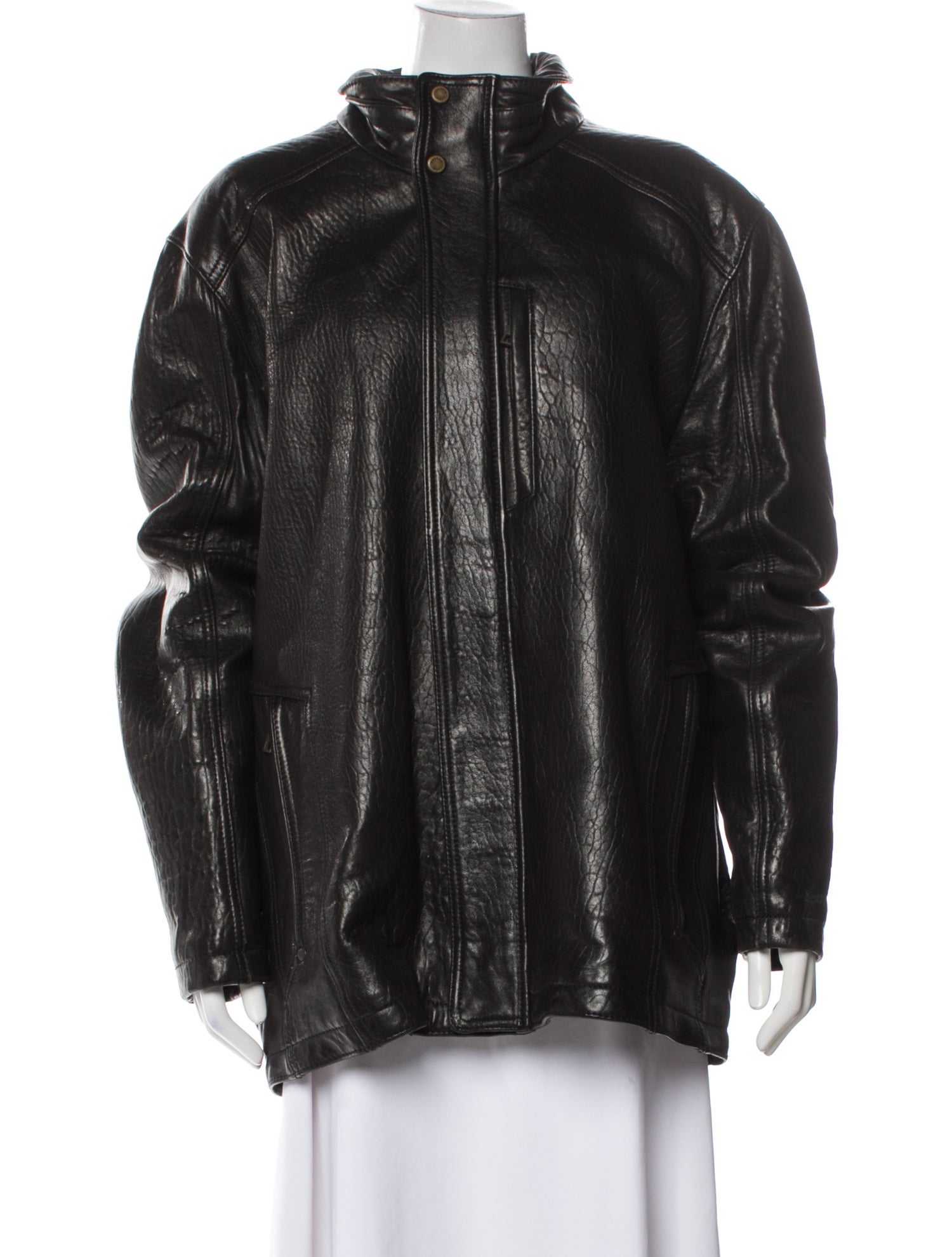 Andrew Marc Leather Moto Coat