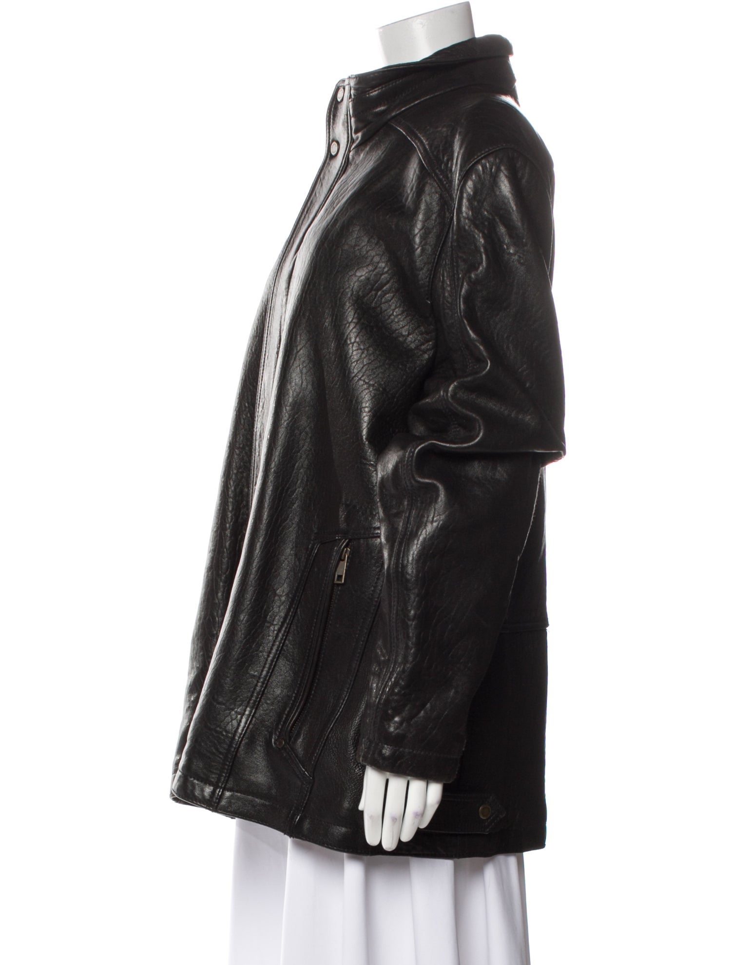 Andrew Marc Leather Moto Coat