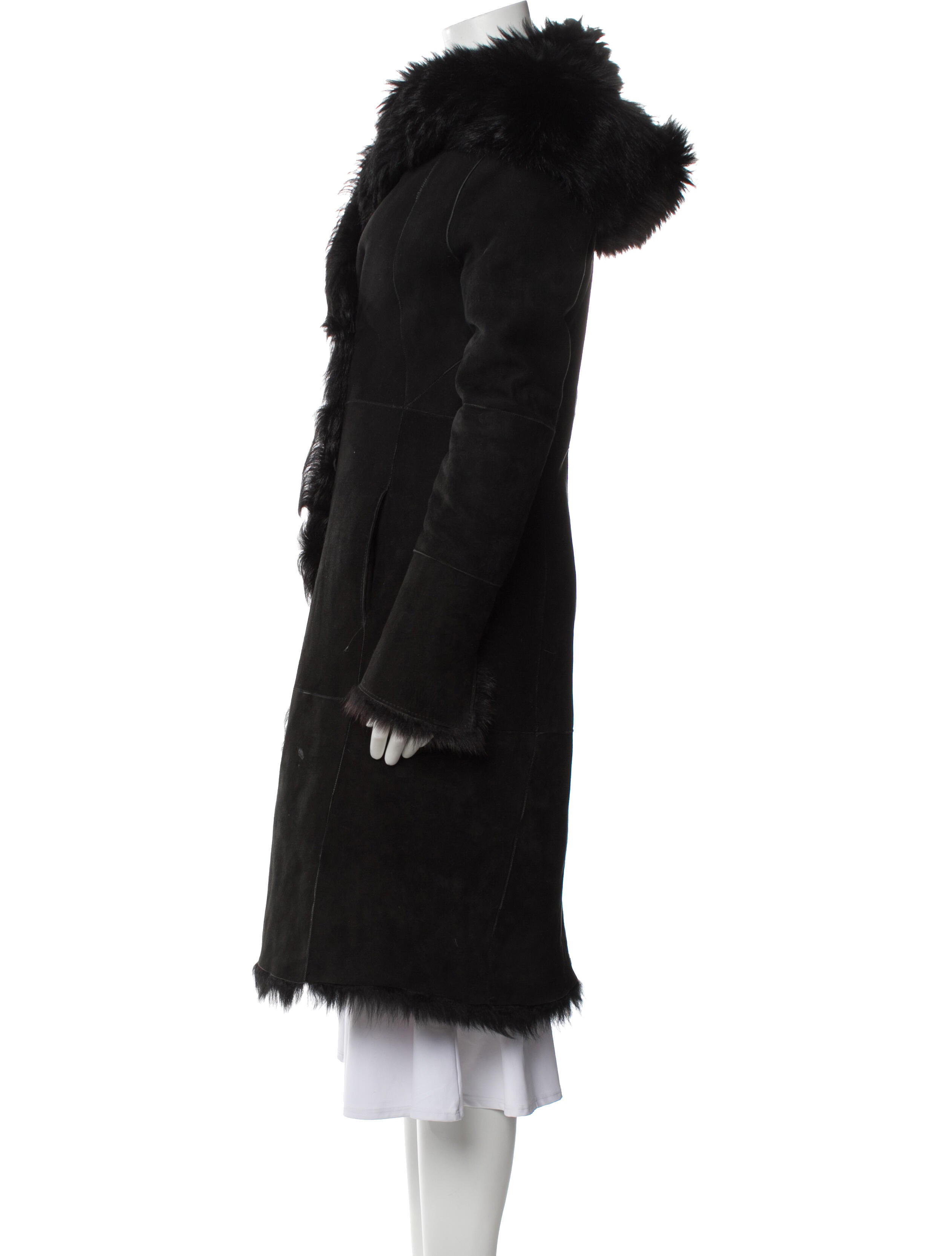 Andrew Marc Wool Faux Fur Coat