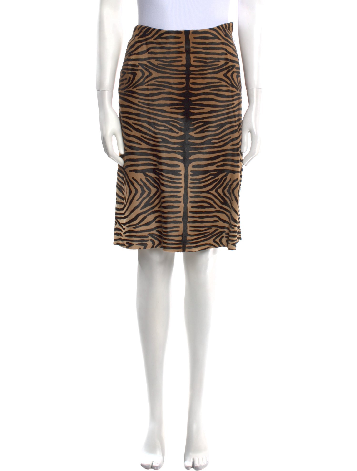 Andrew Marc Leather Knee-Length Skirt