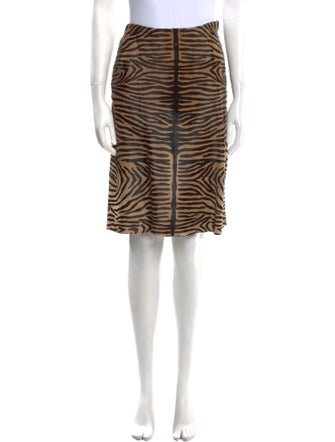 Andrew Marc Leather Knee-Length Skirt