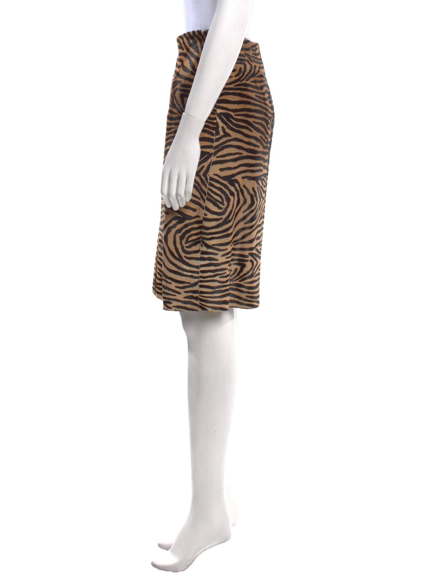 Andrew Marc Leather Knee-Length Skirt