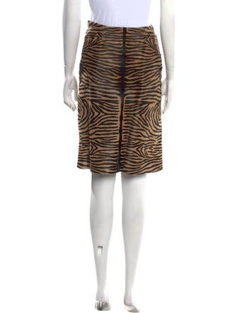 Andrew Marc Leather Knee-Length Skirt