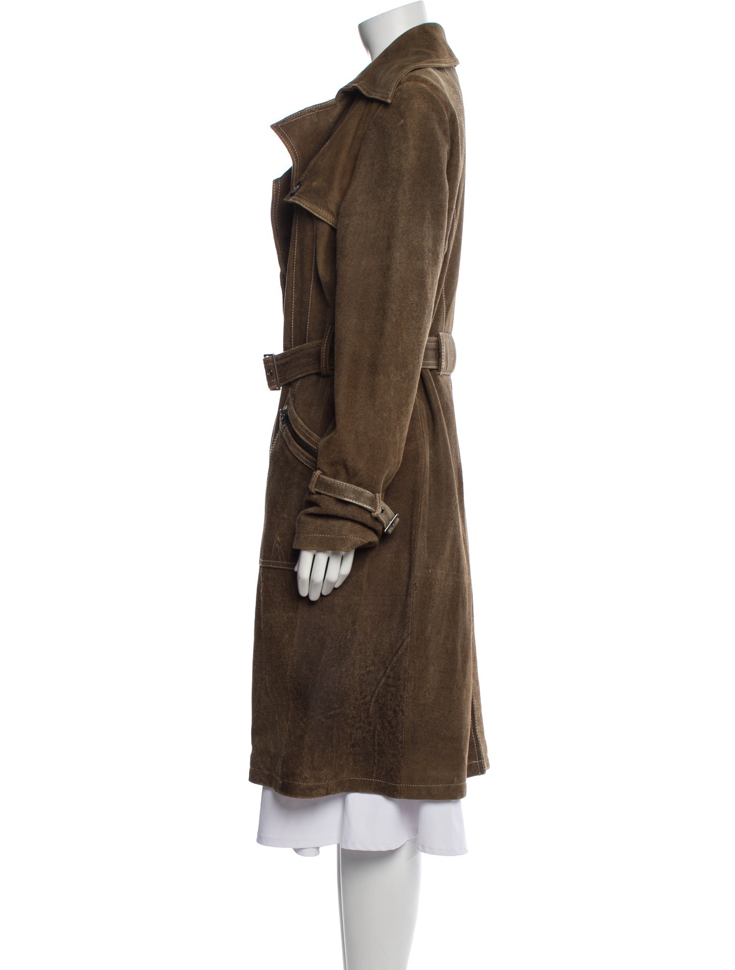 Andrew Marc Leather Trench Coat