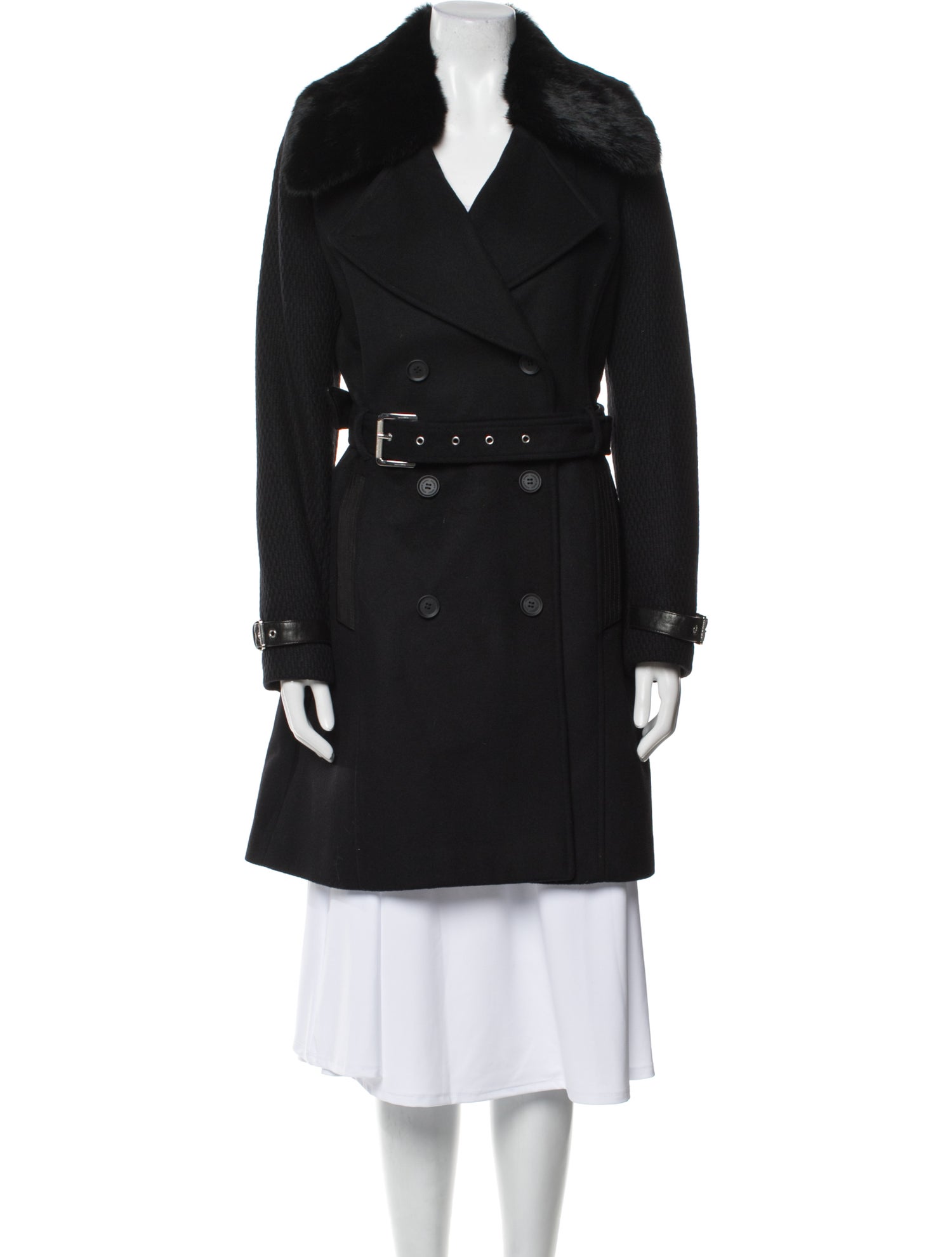 Andrew Marc Virgin Wool Trench Coat