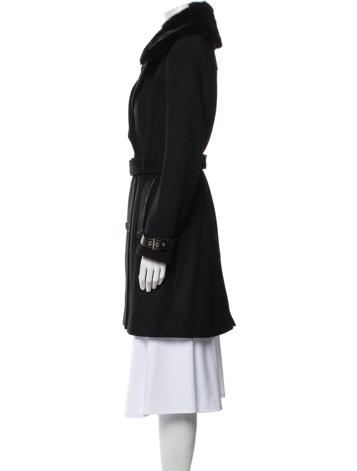 Andrew Marc Virgin Wool Trench Coat