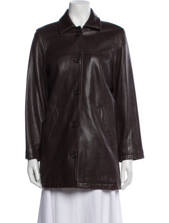 Andrew Marc Leather Trench Coat
