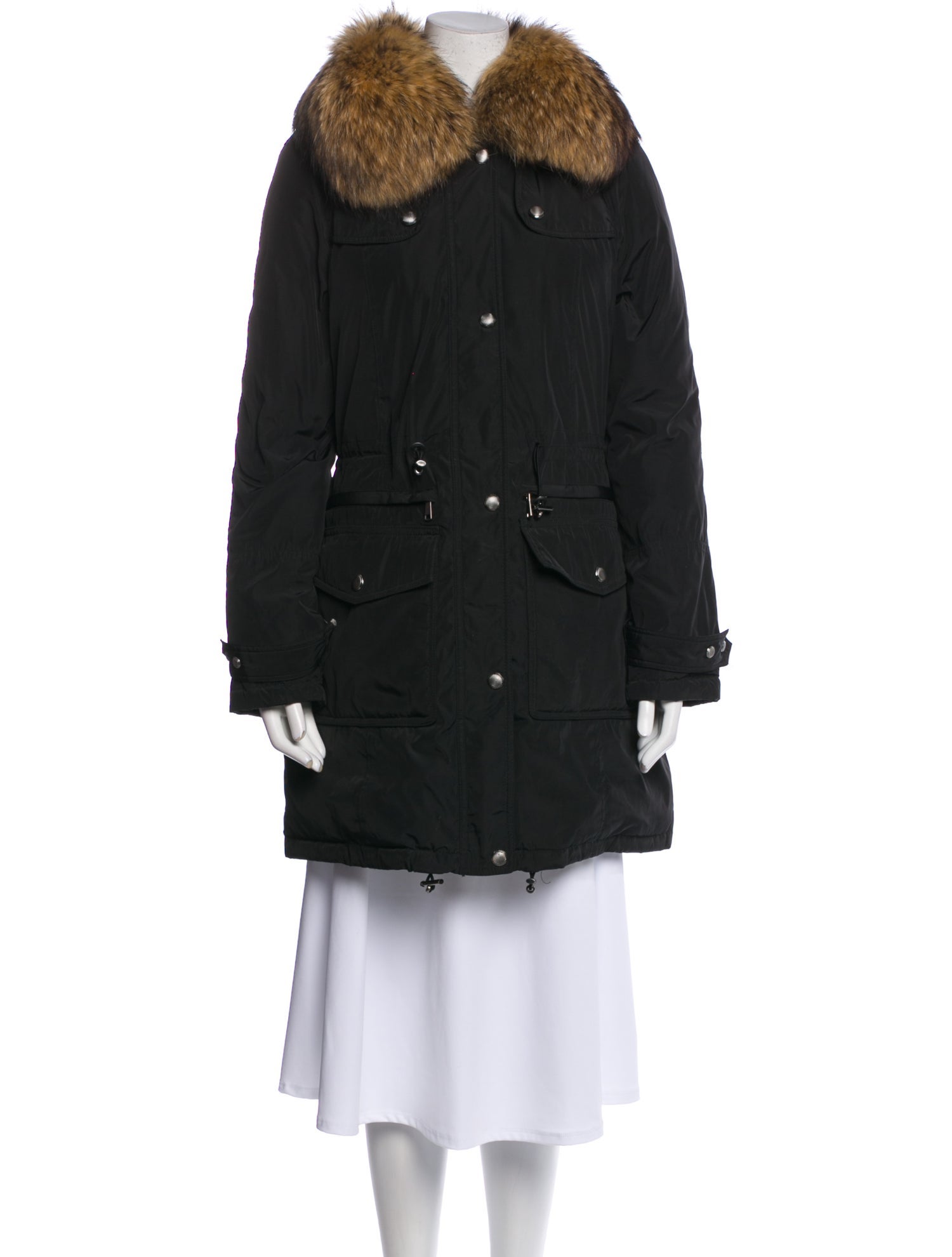 Andrew Marc Colorblock Pattern Down Coat