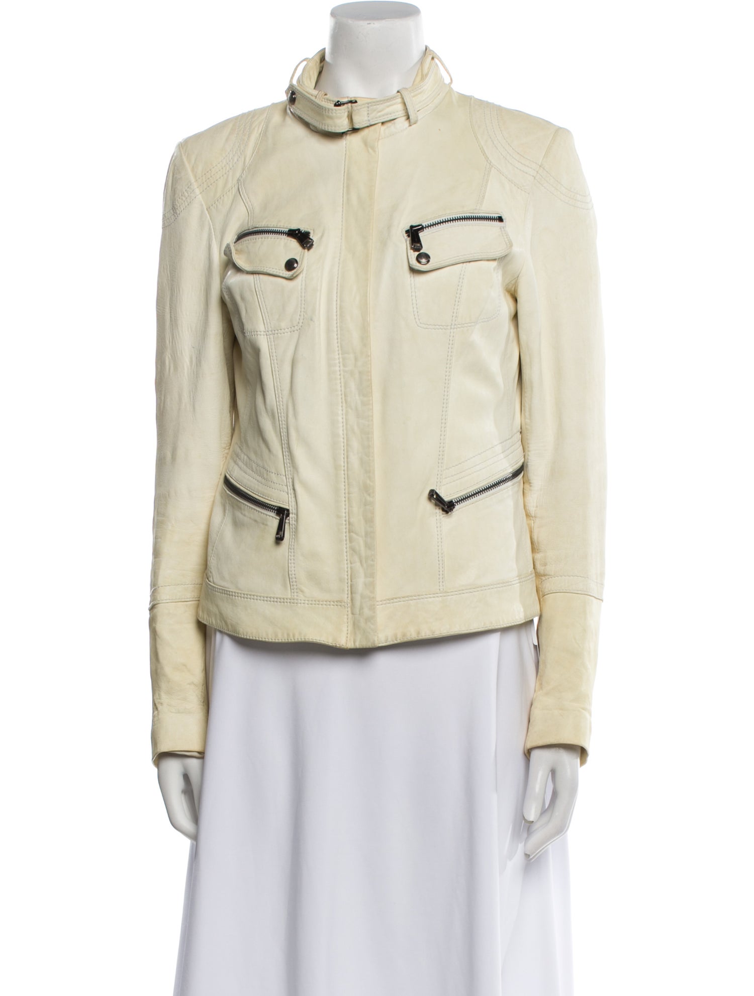 Andrew Marc Leather Utility Jacket