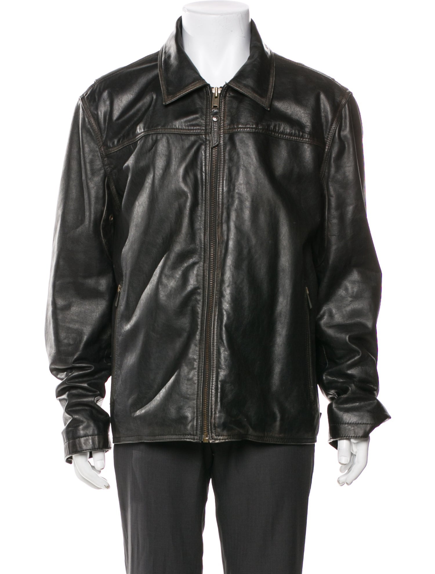 Andrew Marc Leather Bomber Jacket