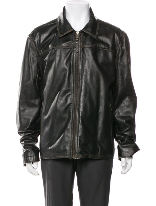 Andrew Marc Leather Bomber Jacket