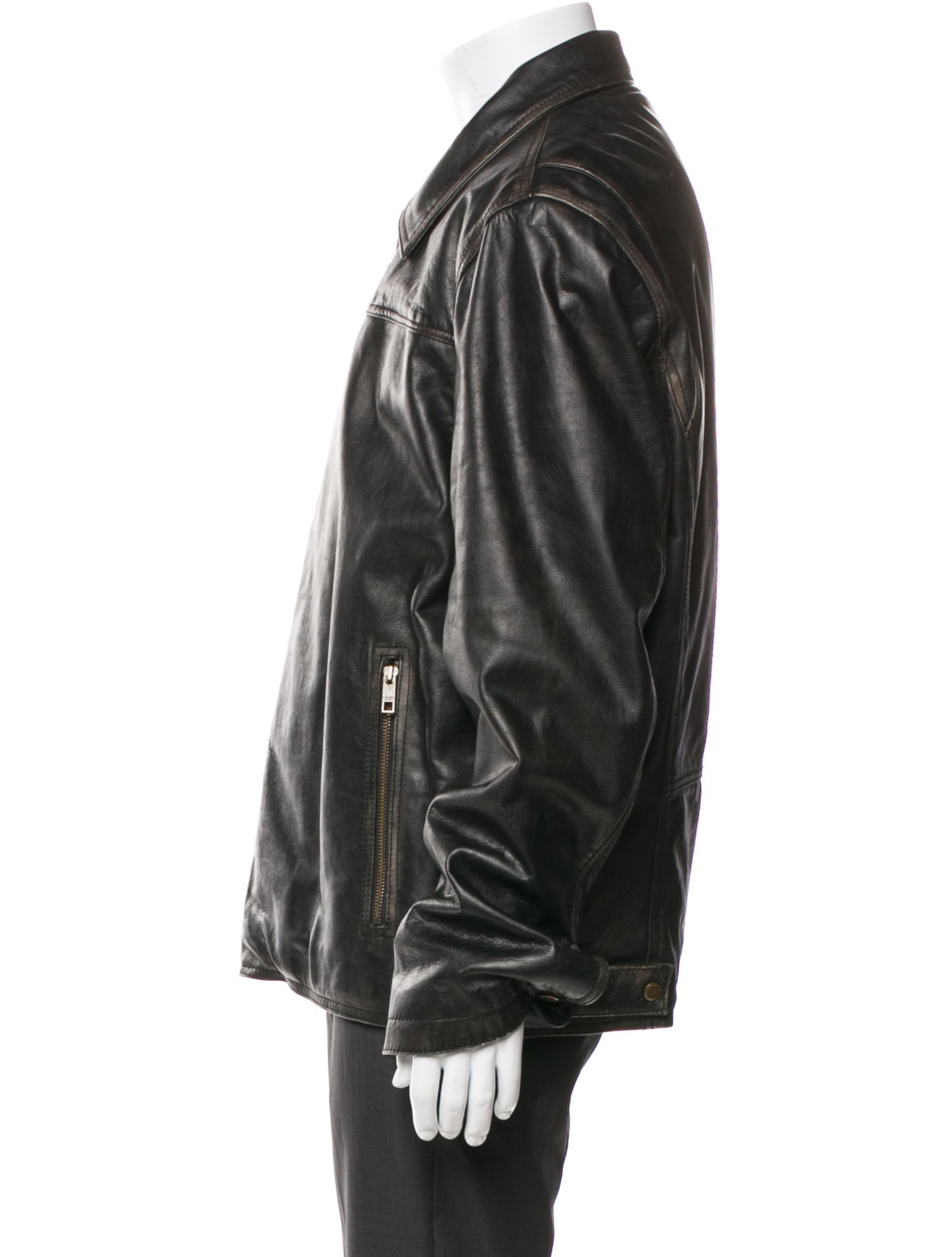Andrew Marc Leather Bomber Jacket