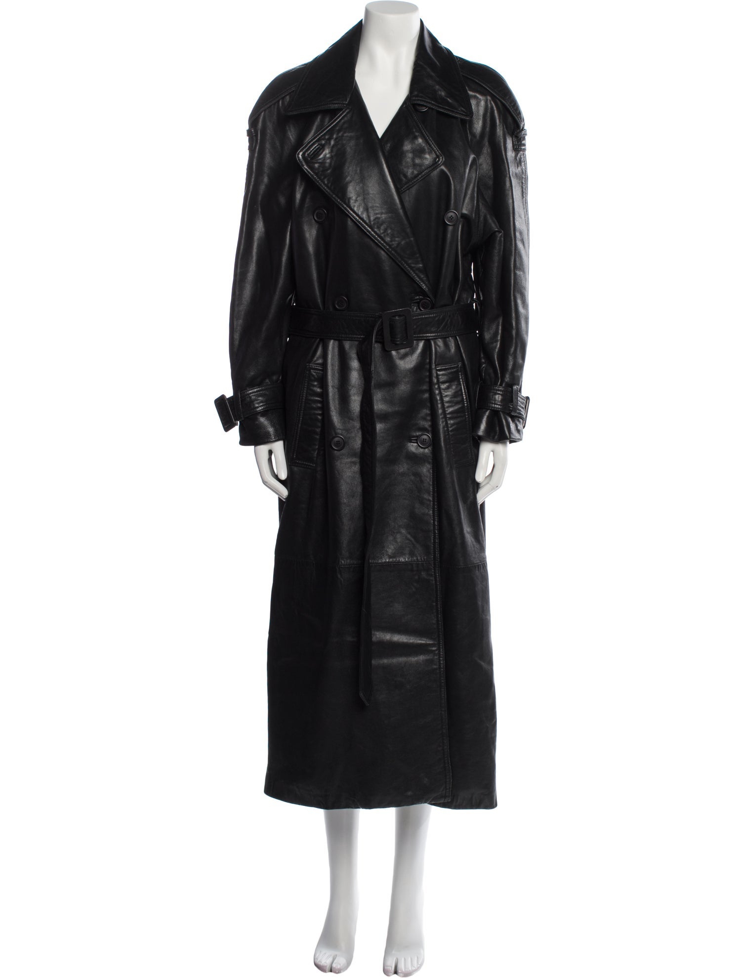 Andrew Marc Leather Trench Coat