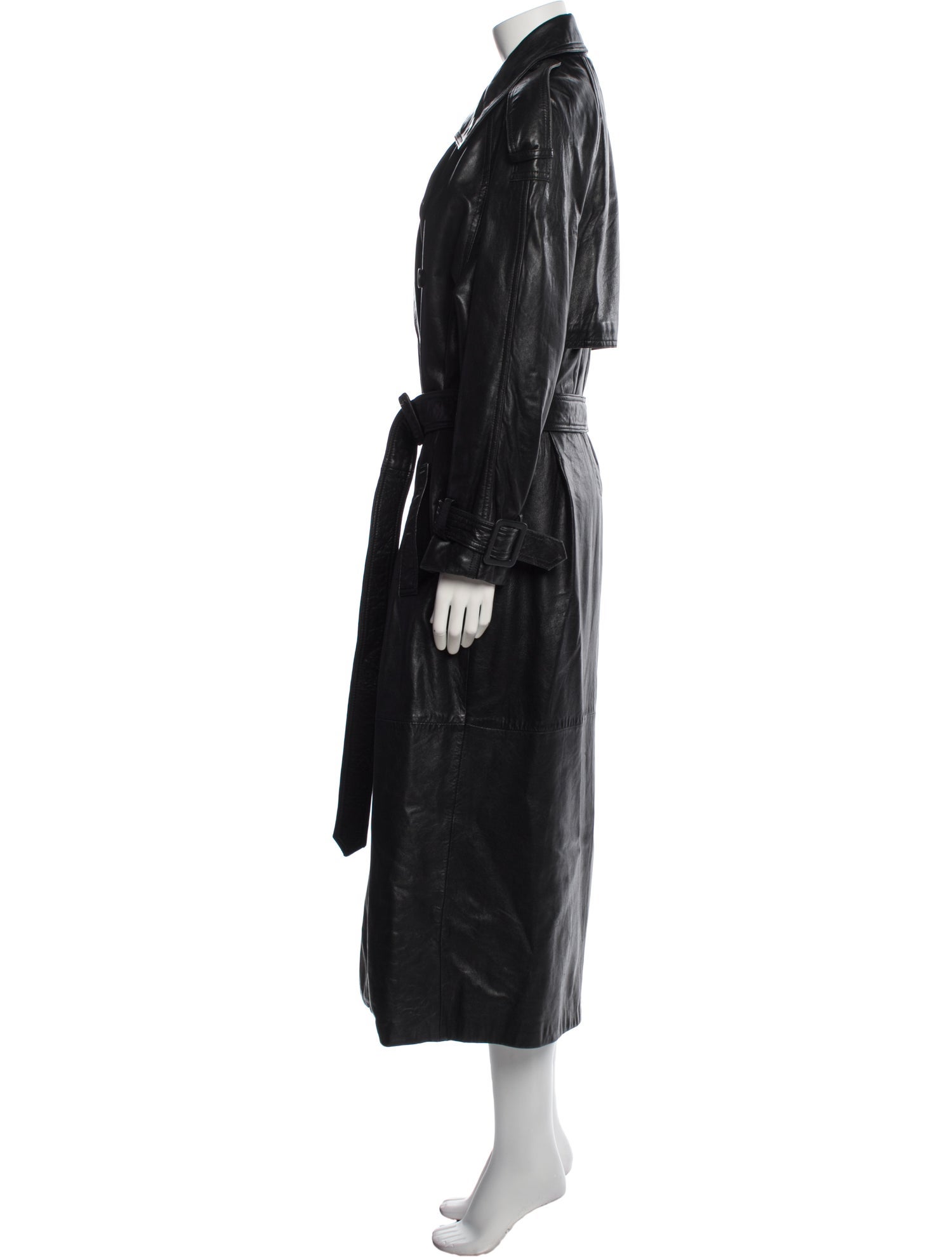 Andrew Marc Leather Trench Coat