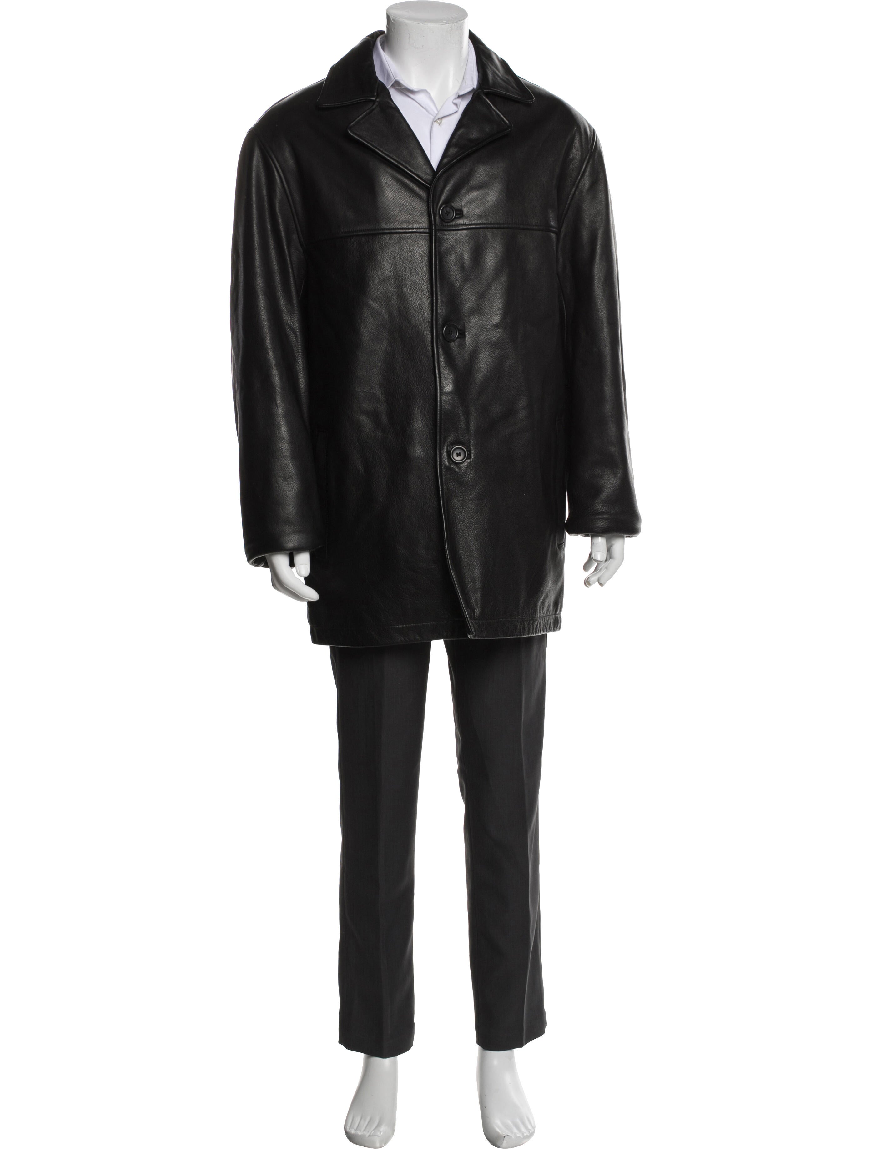 Andrew Marc Leather Overcoat