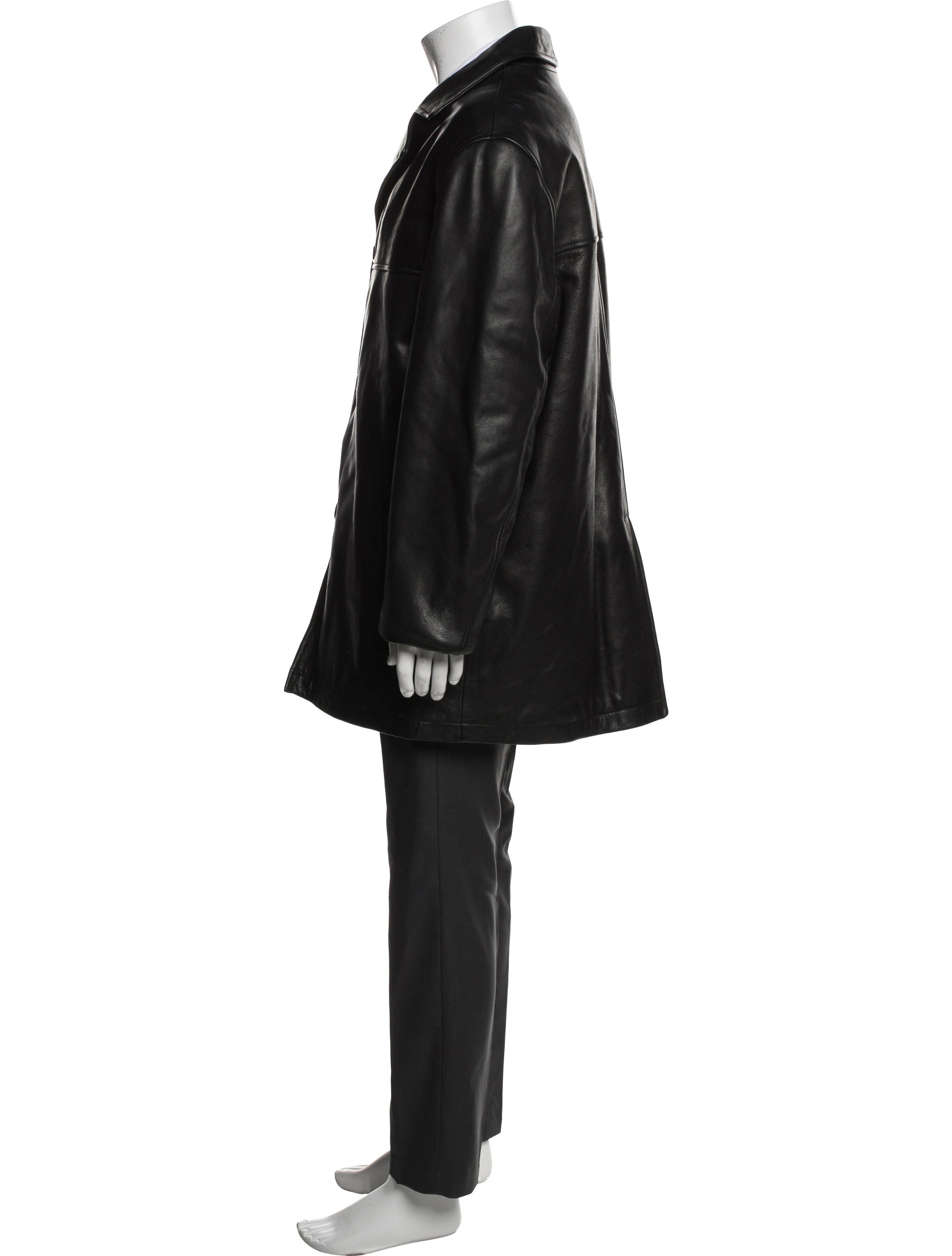 Andrew Marc Leather Overcoat