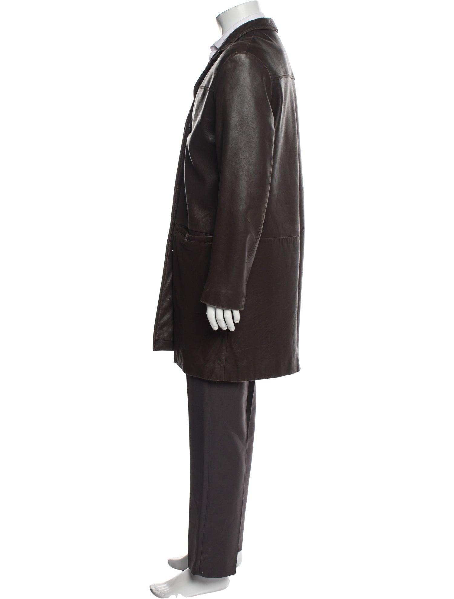 Andrew Marc Leather Overcoat