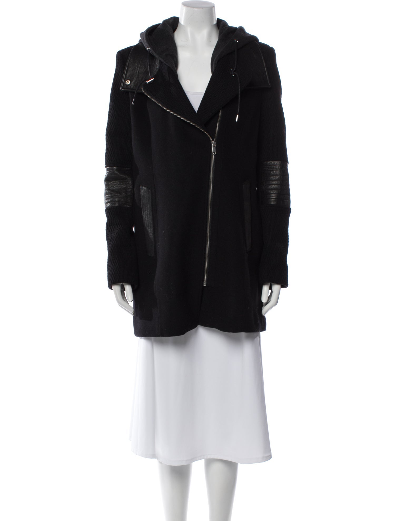 Andrew Marc Virgin Wool Faux Fur Coat