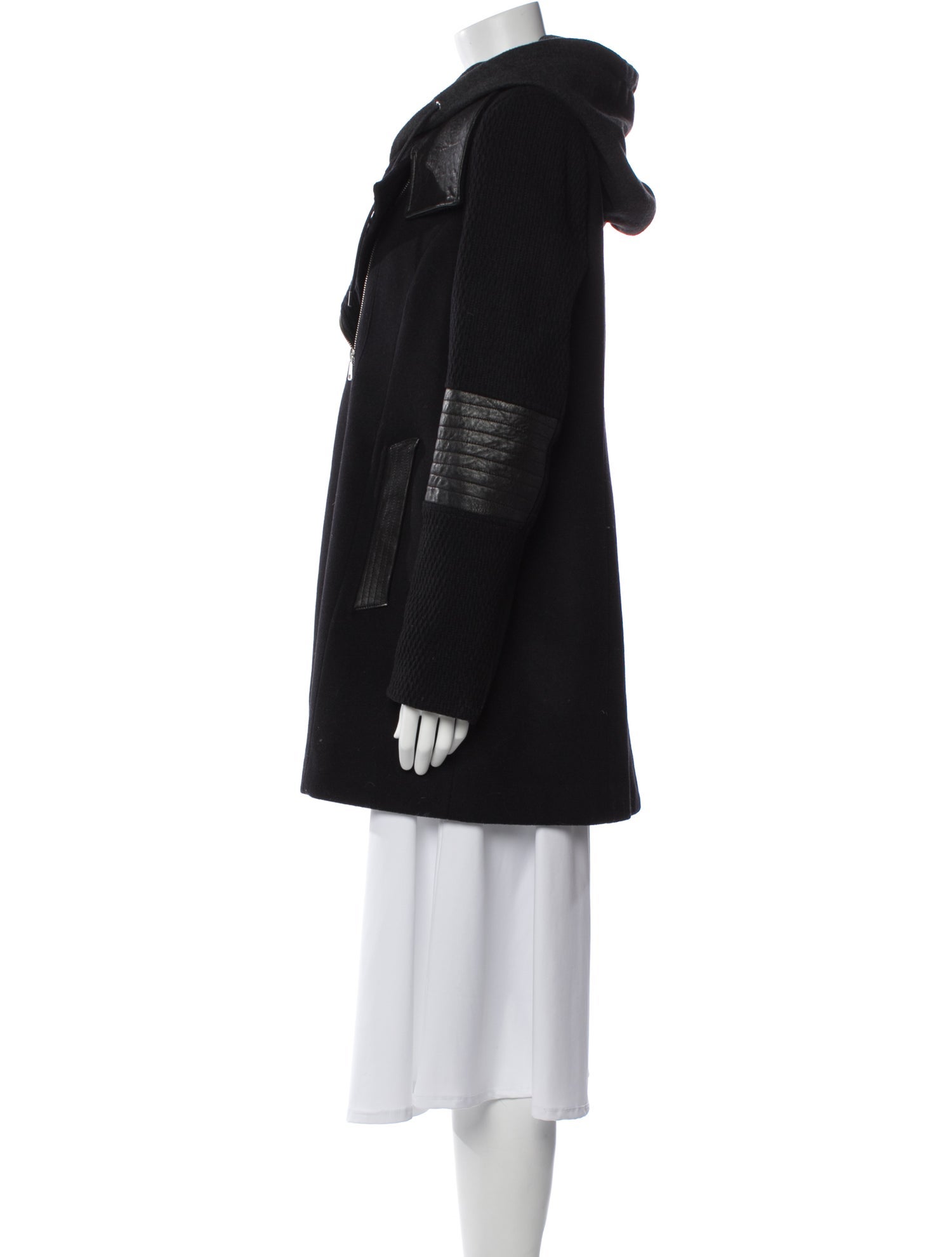 Andrew Marc Virgin Wool Faux Fur Coat