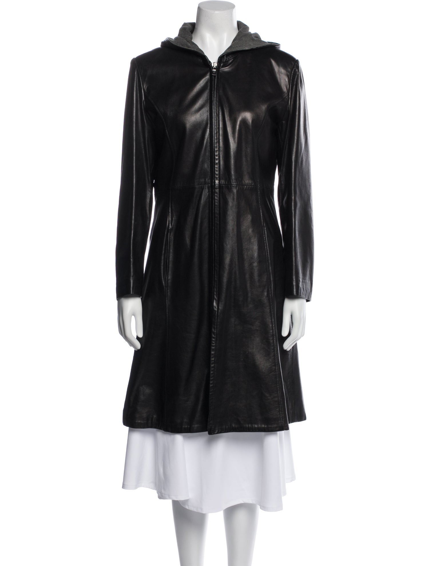 Andrew Marc Leather Trench Coat