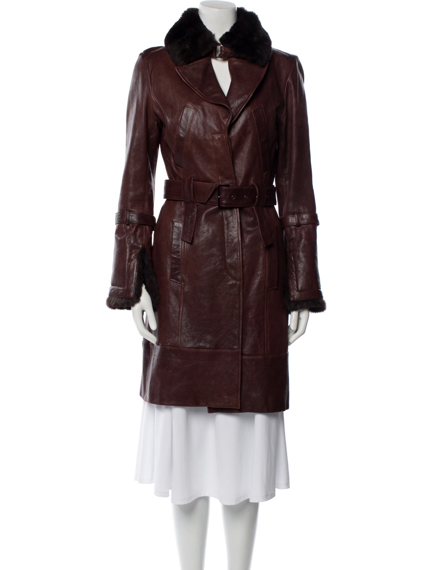 Andrew Marc Leather Fur Coat