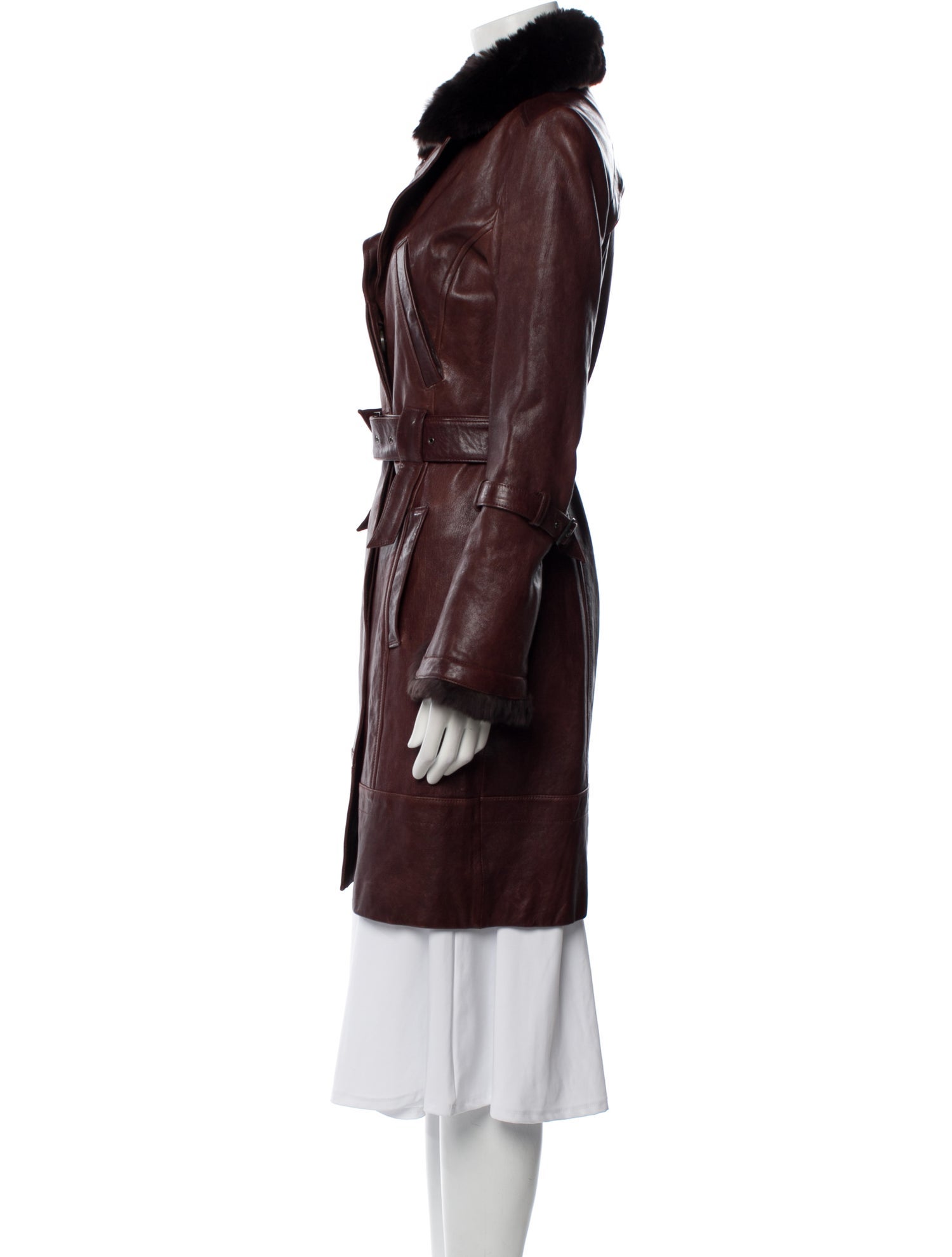 Andrew Marc Leather Fur Coat