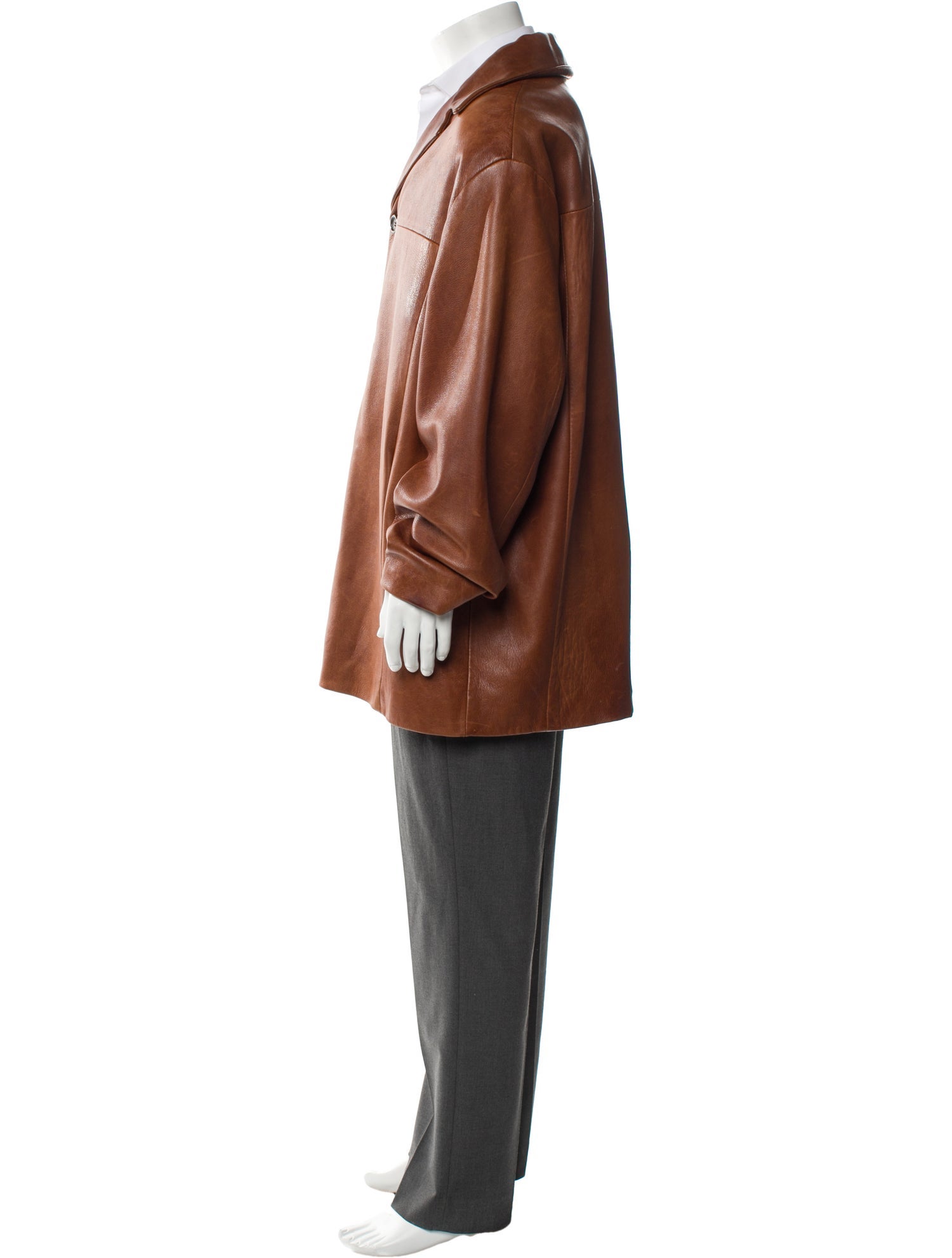 Andrew Marc Leather Overcoat