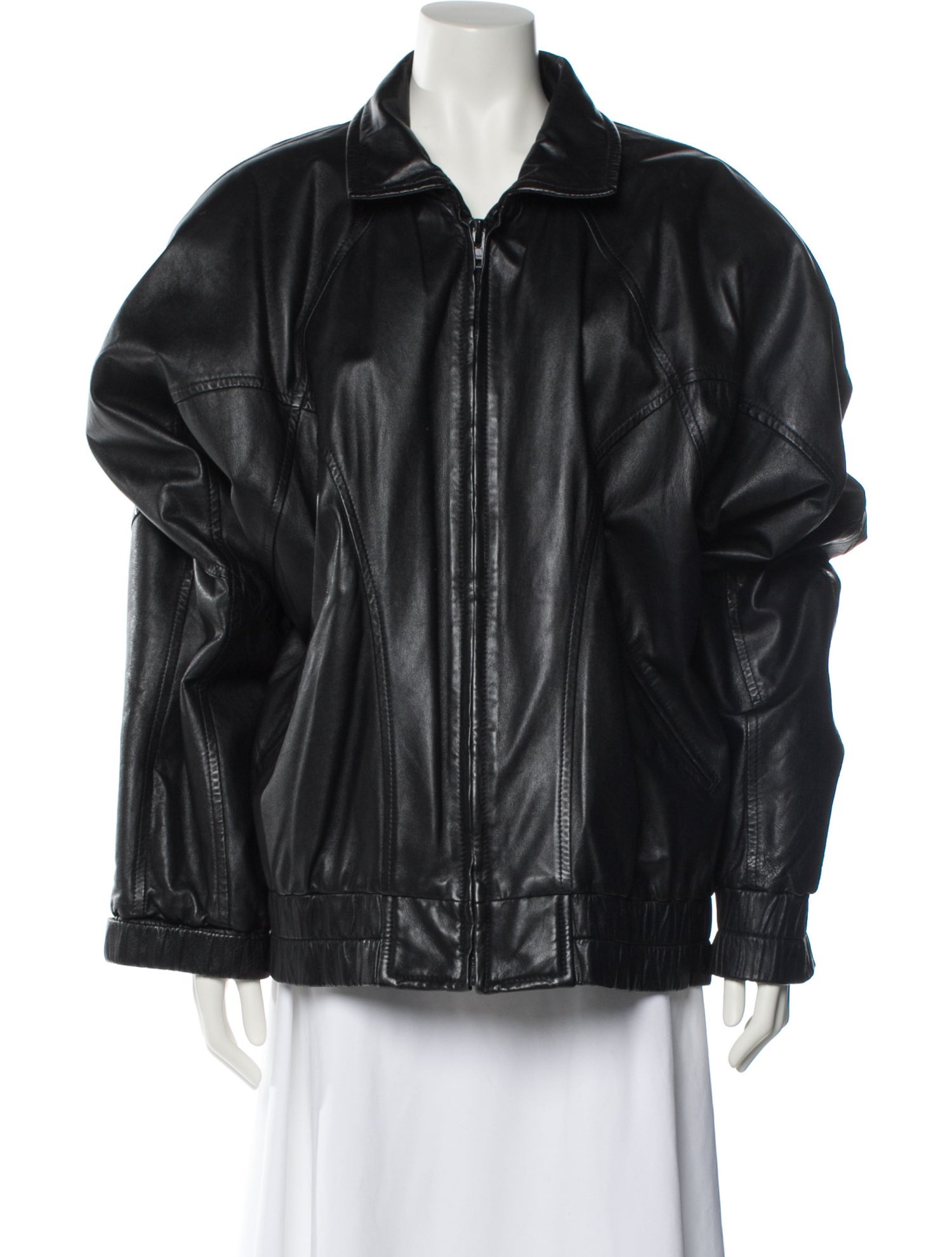 Andrew Marc Leather Bomber Jacket