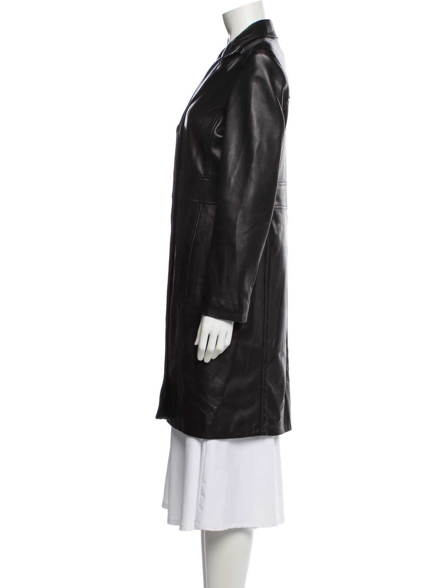 Andrew Marc Leather Trench Coat