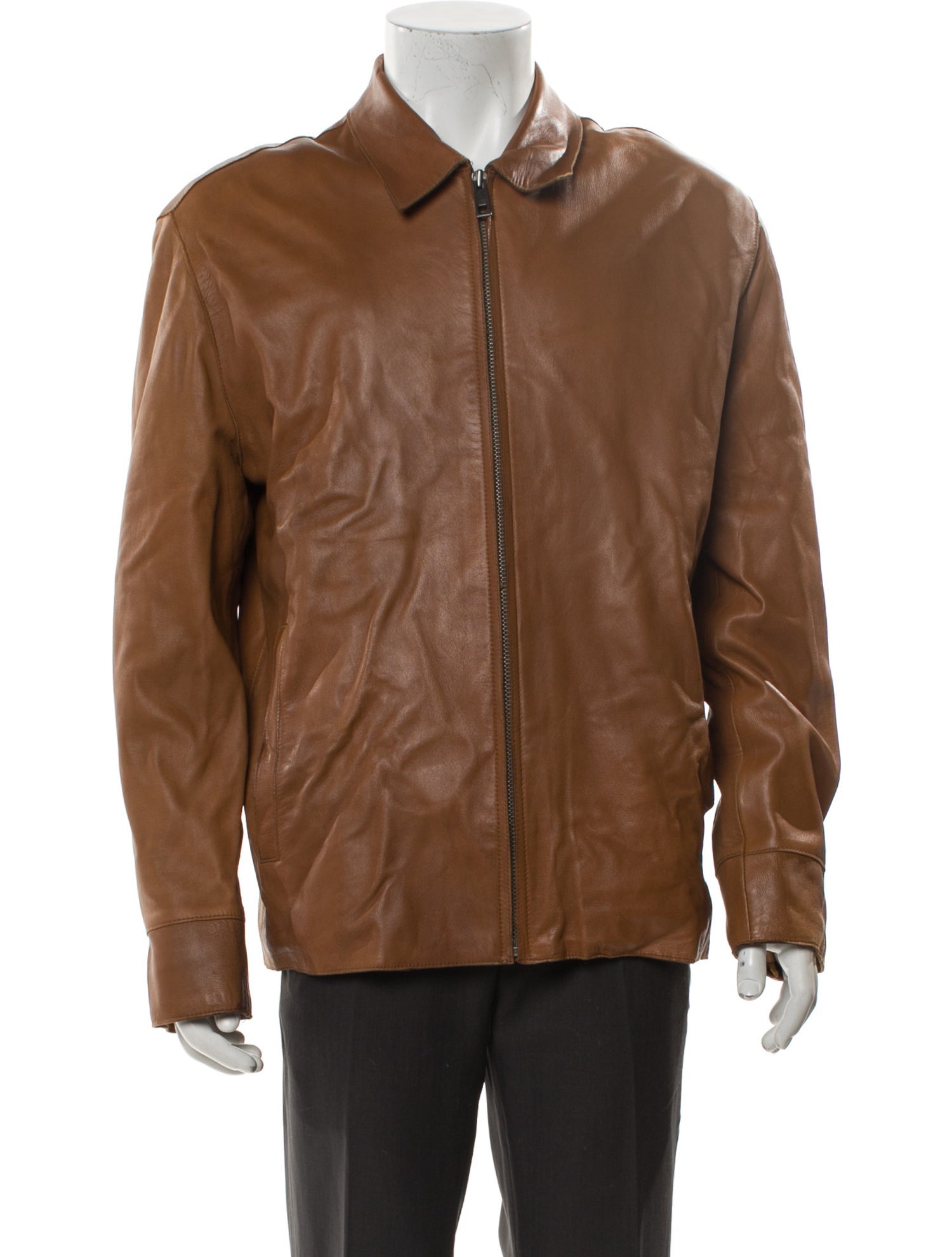 Andrew Marc Leather Utility Jacket