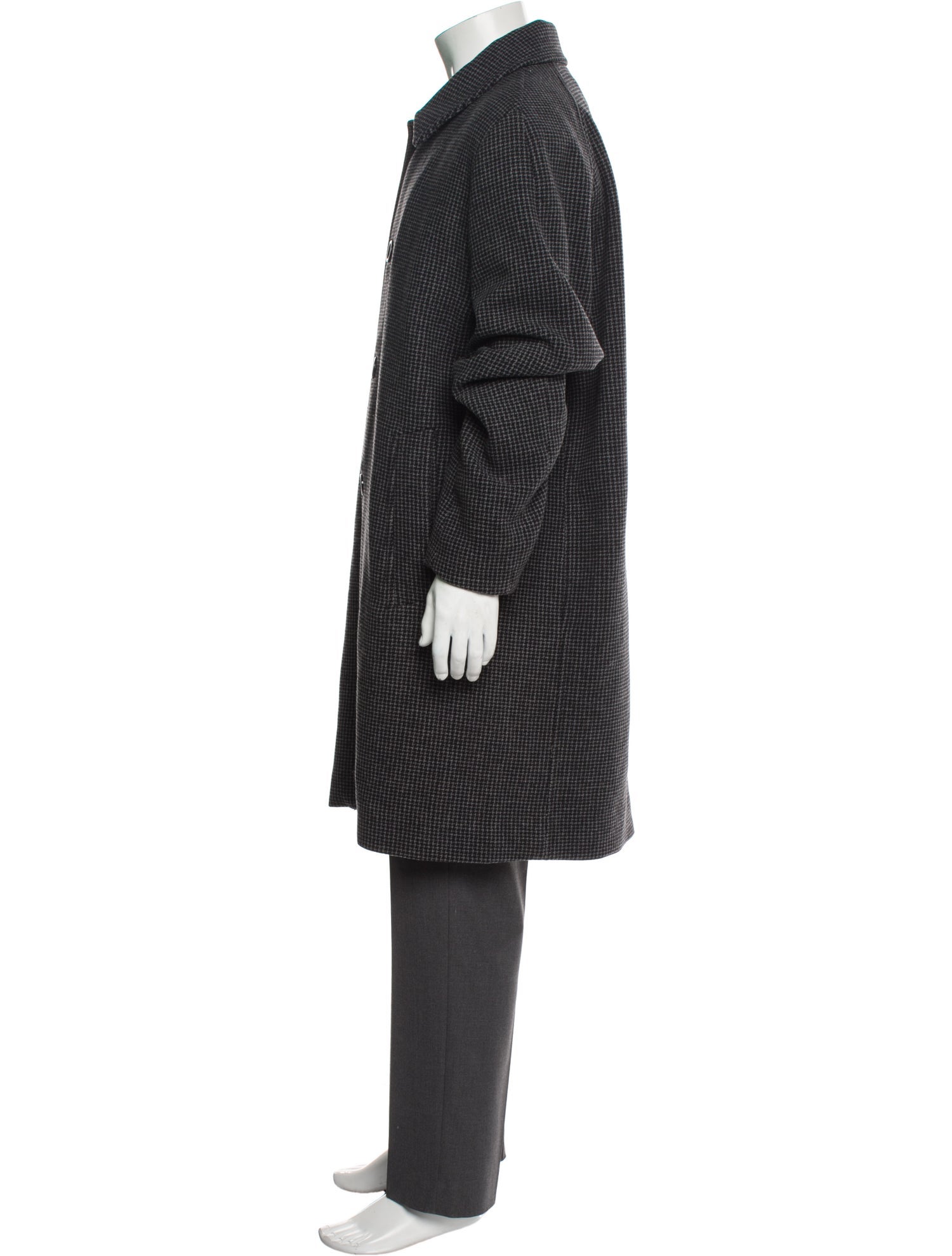 Andrew Marc Plaid Print Overcoat