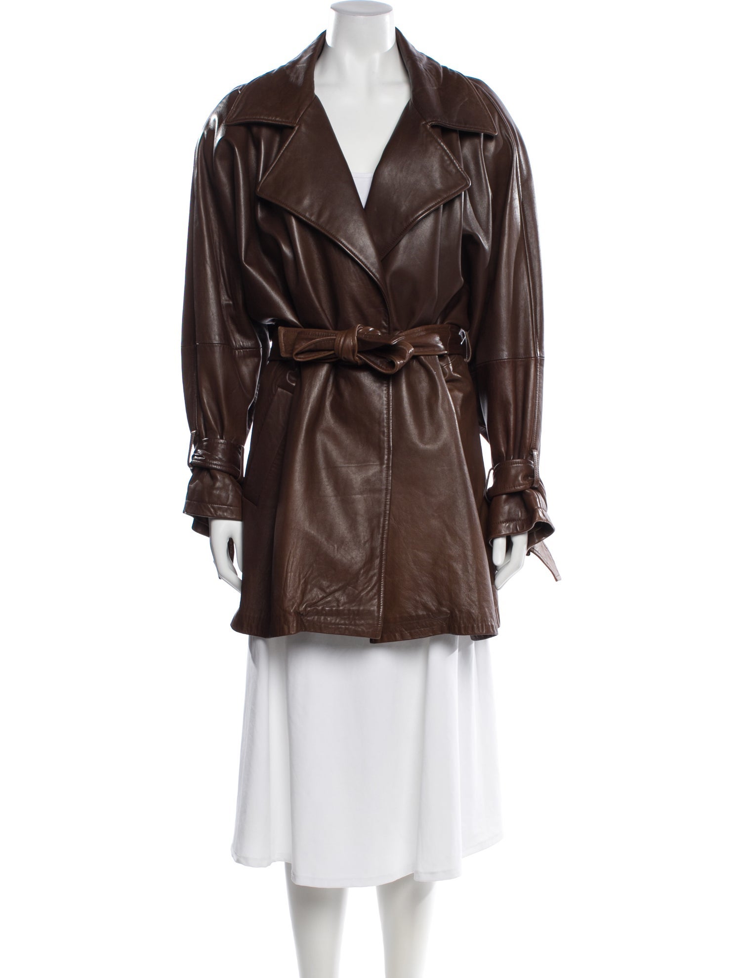 Andrew Marc Leather Trench Coat