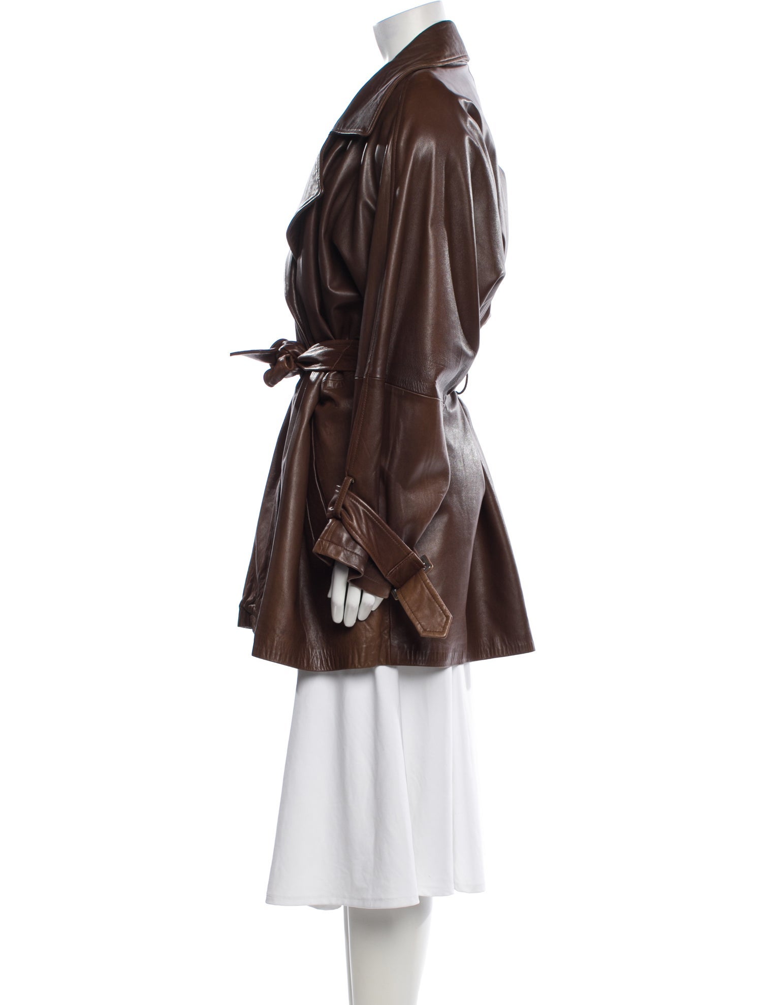 Andrew Marc Leather Trench Coat