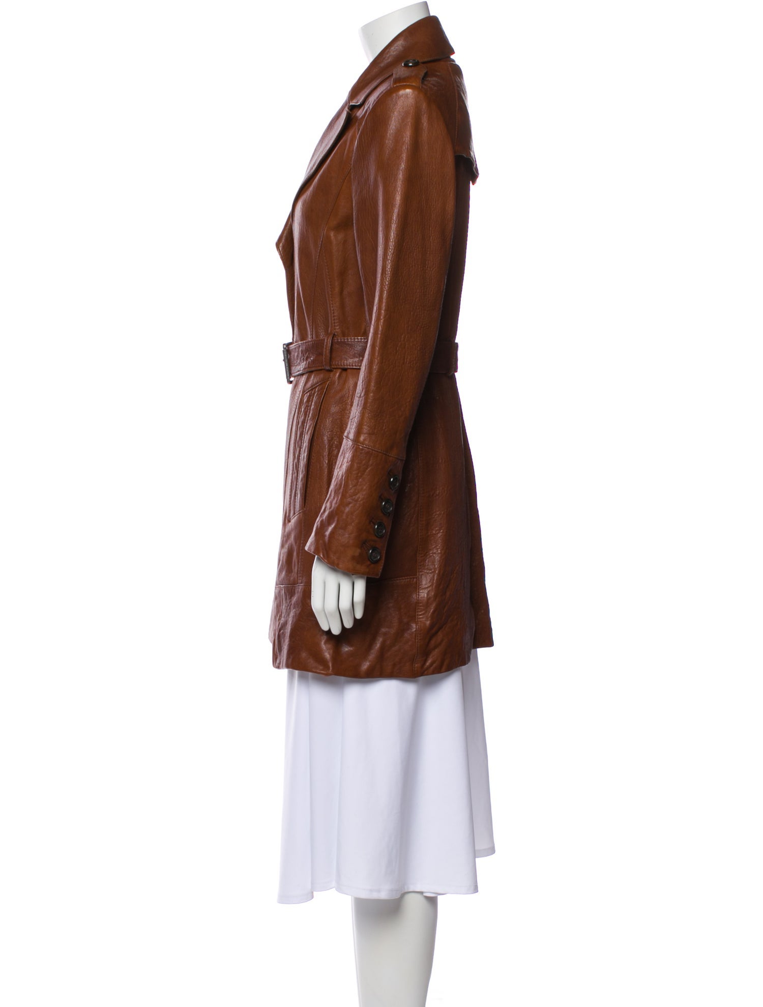 Andrew Marc Leather Trench Coat