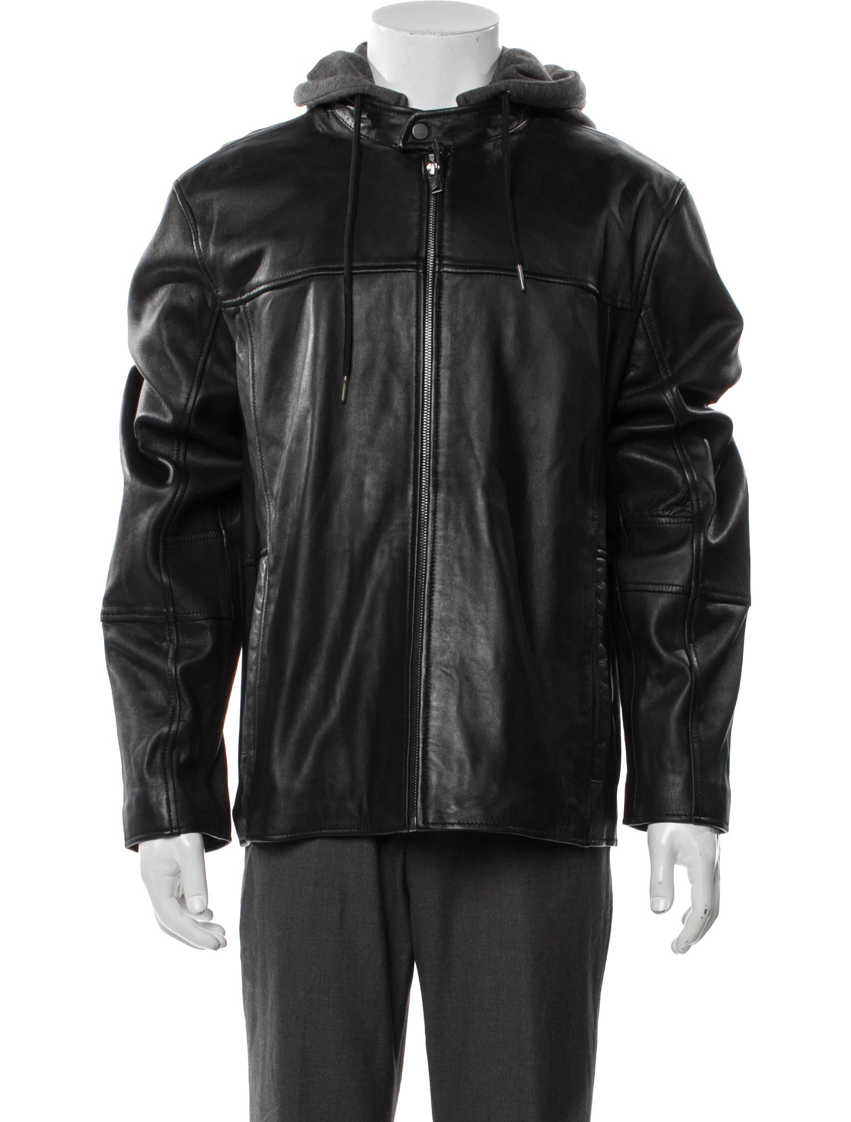 Andrew Marc Leather Windbreaker