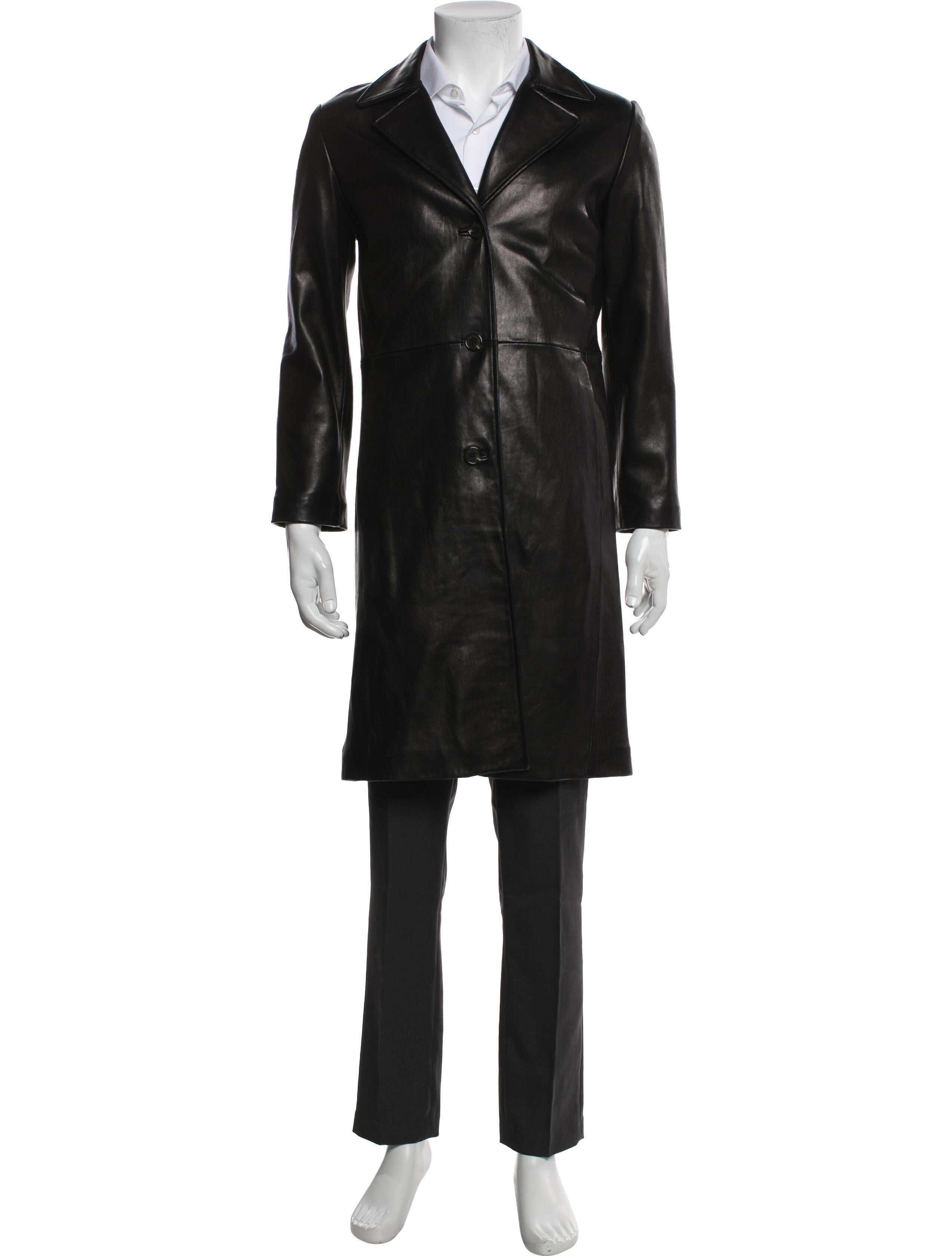 Andrew Marc Leather Overcoat