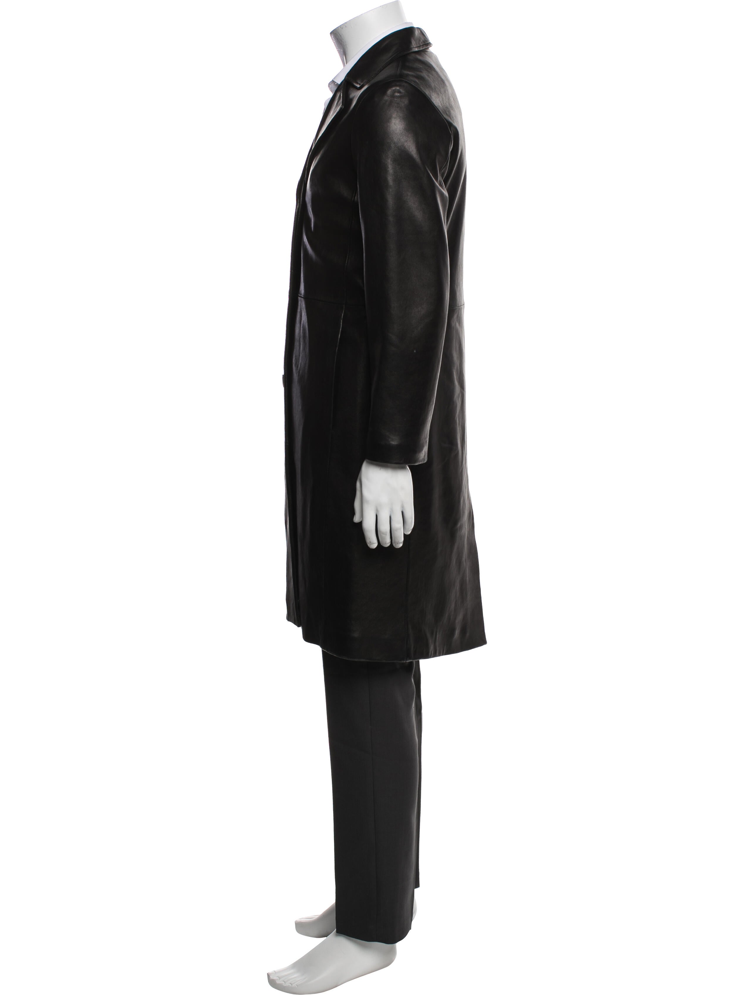 Andrew Marc Leather Overcoat