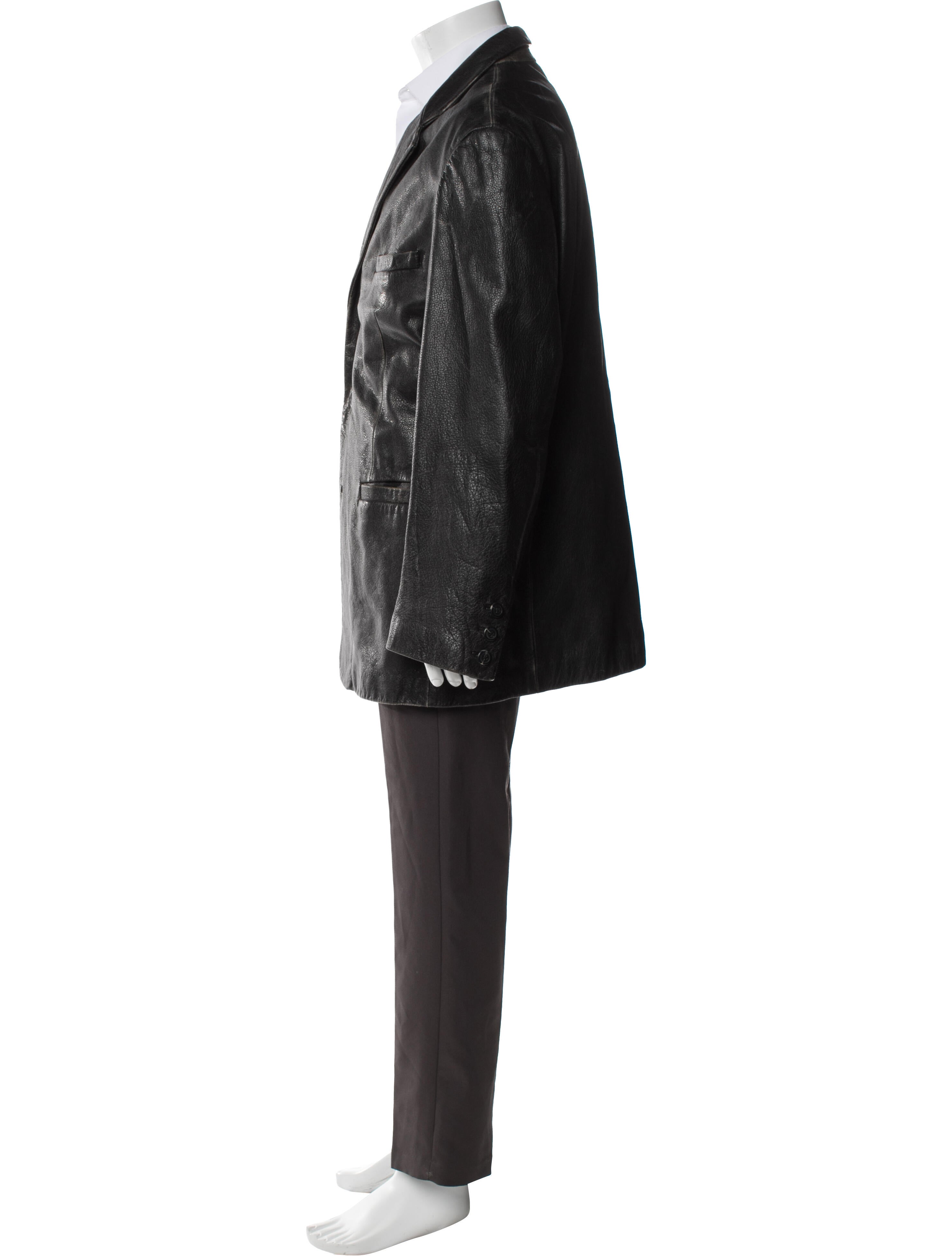Andrew Marc Leather Overcoat