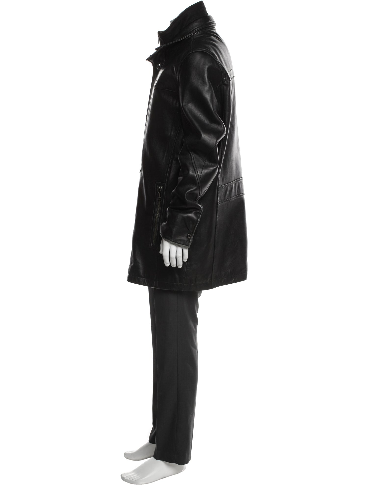 Marc New York by Andrew Marc Leather Moto Jacket - Brown Outerwear
