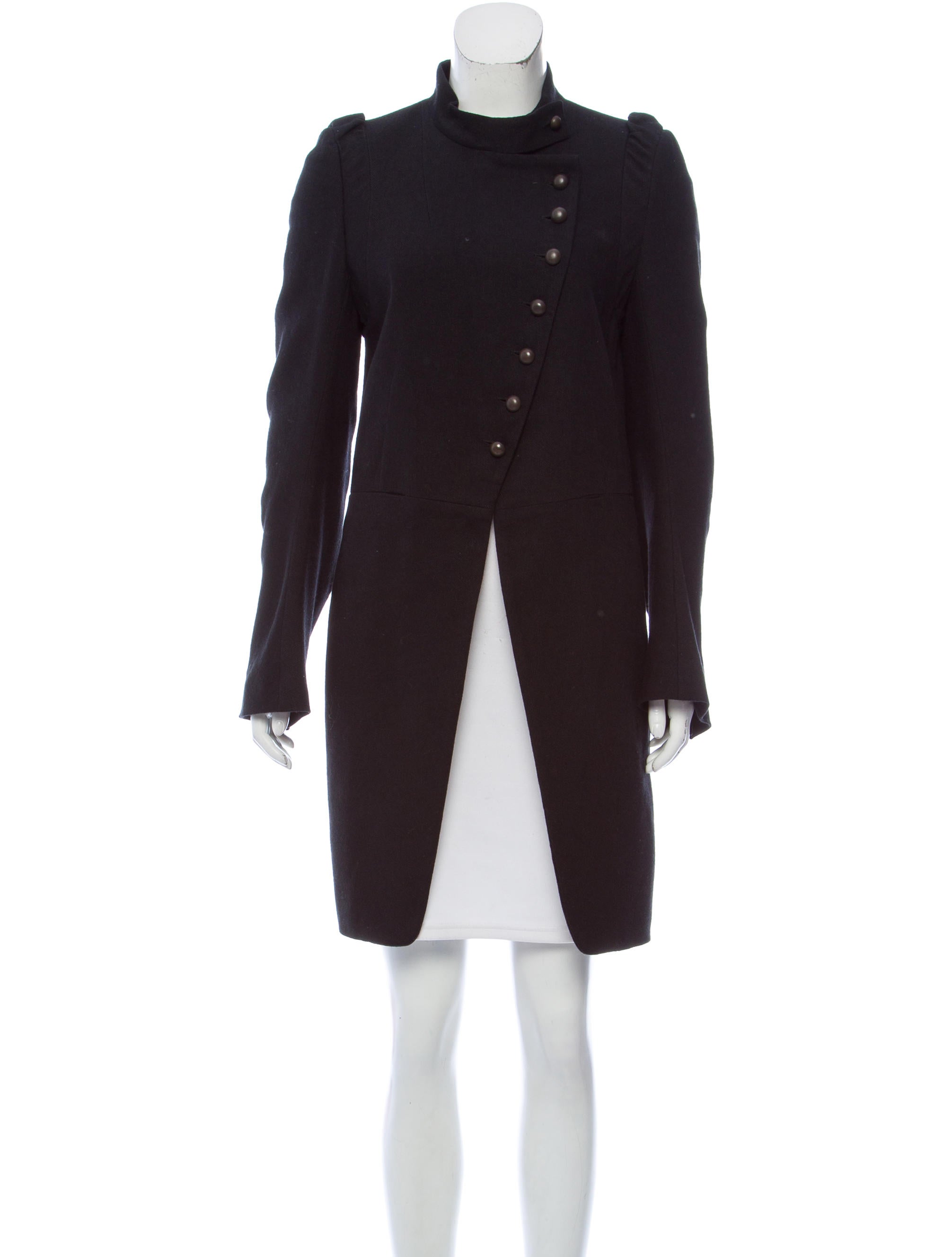 Ann Demeulemeester WoolBlend KneeLength Coat Clothing ANN25469