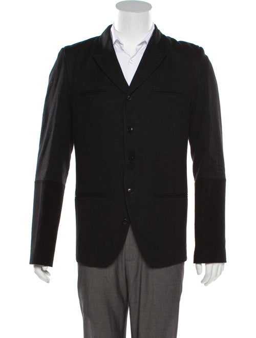 Ann Demeulemeester Wool-Blend Woven Blazer black