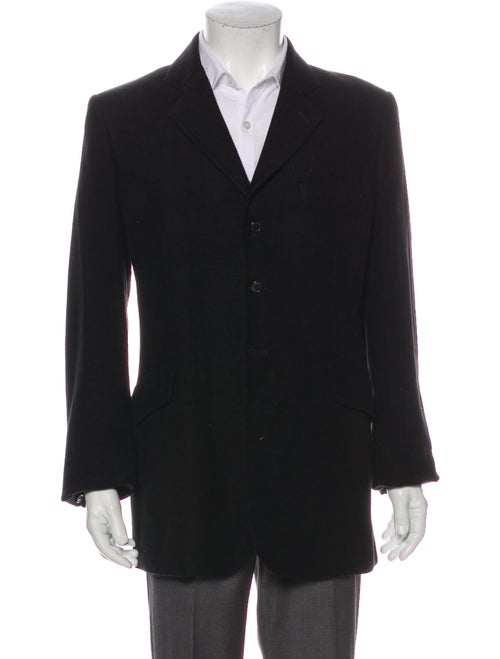 Ann Demeulemeester Linen Sport Coat Black
